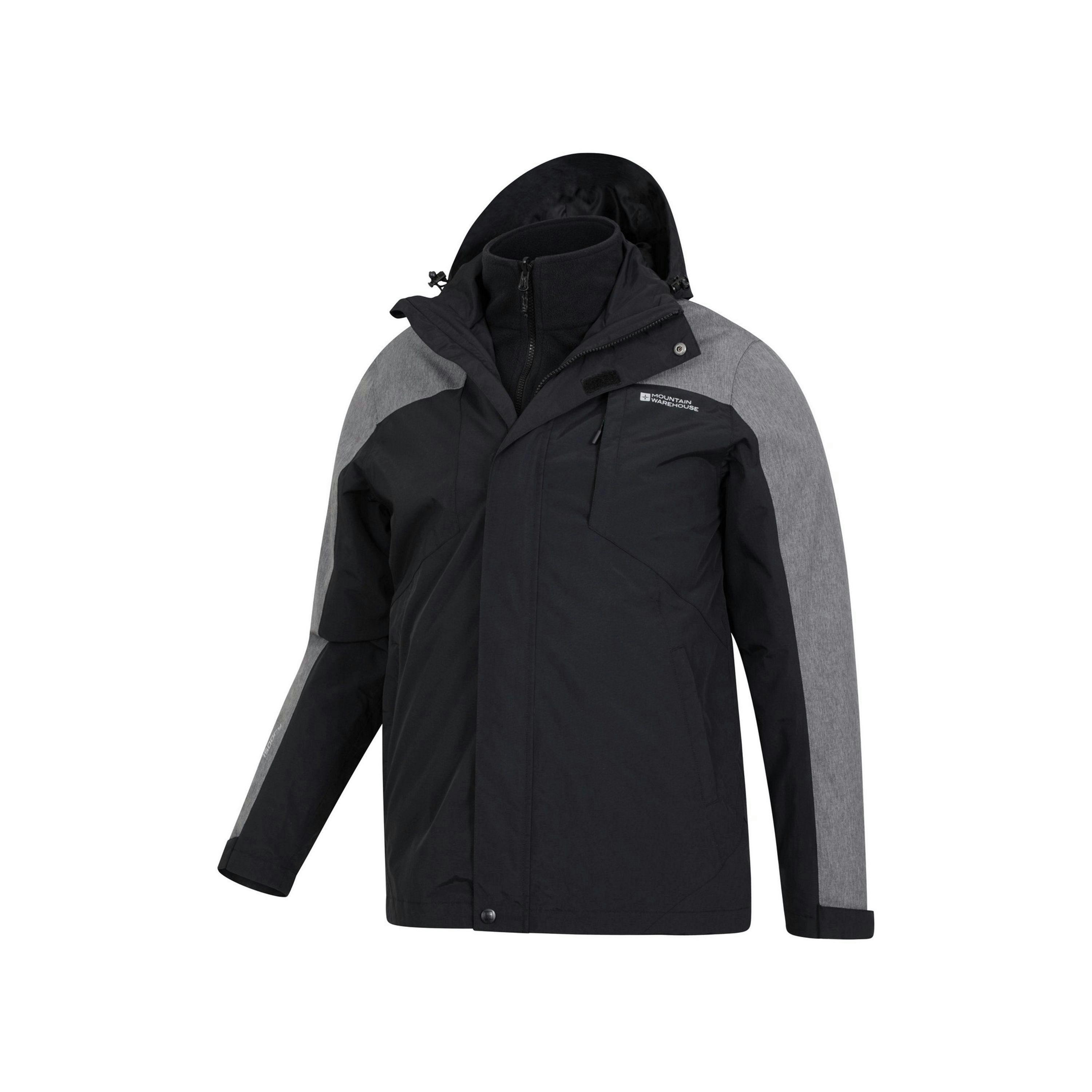 Mountain Warehouse Mens District Extreme 3 in 1 Waterproof Jacket , view 4 of 5