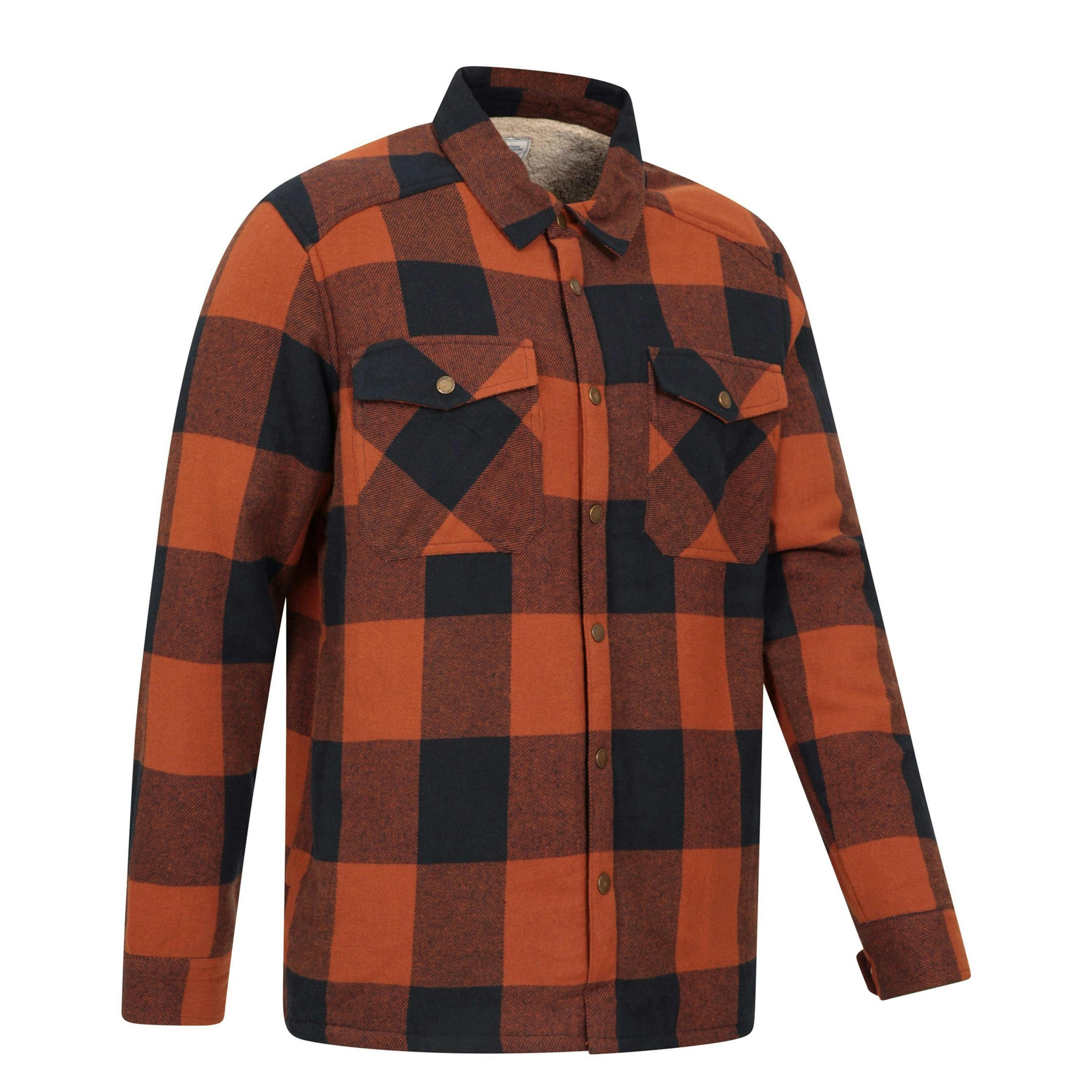 Mountain Warehouse Mens Pinn Flannel Borg Lined Shirt , view 3 of 4