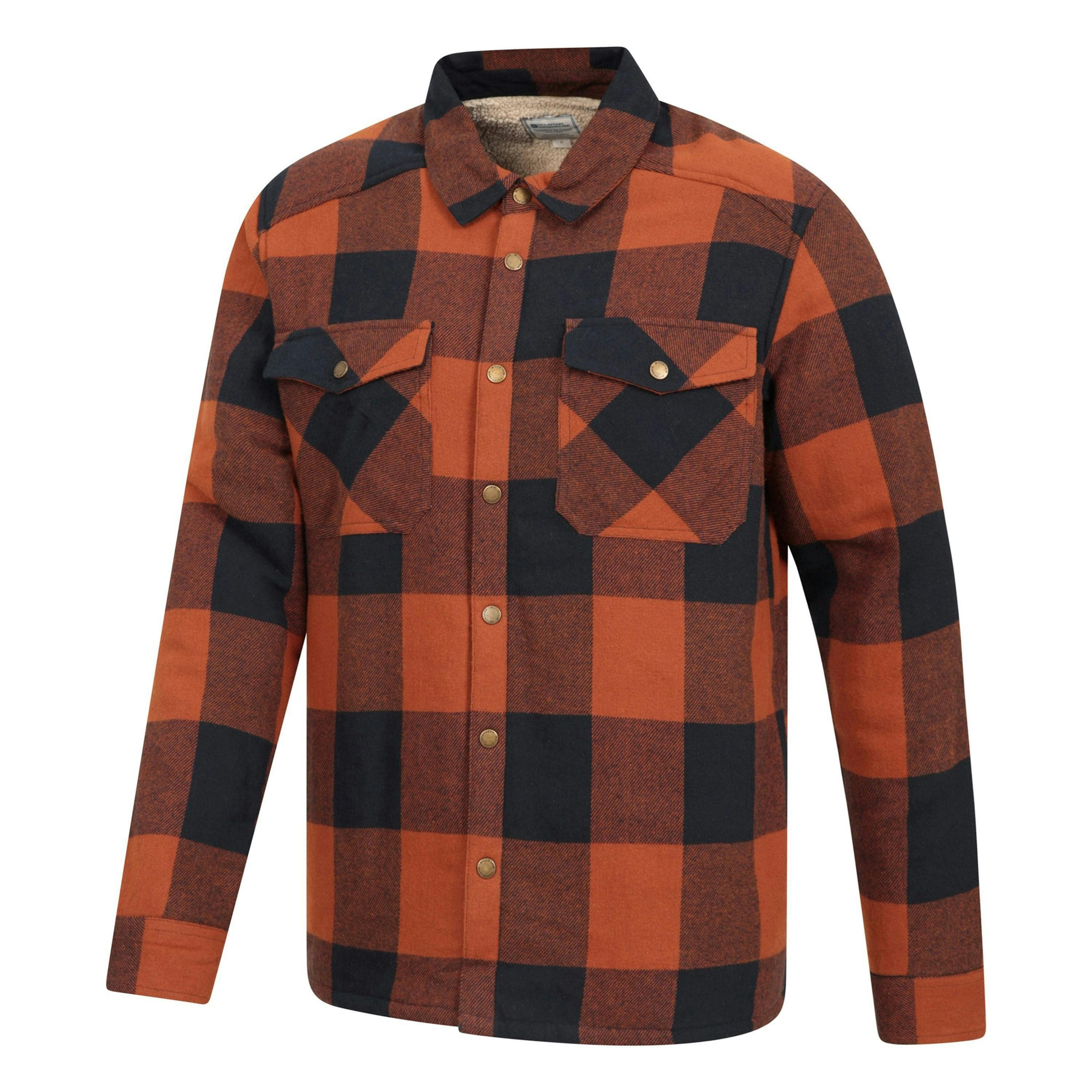 Mountain Warehouse Mens Pinn Flannel Borg Lined Shirt , view 4 of 4