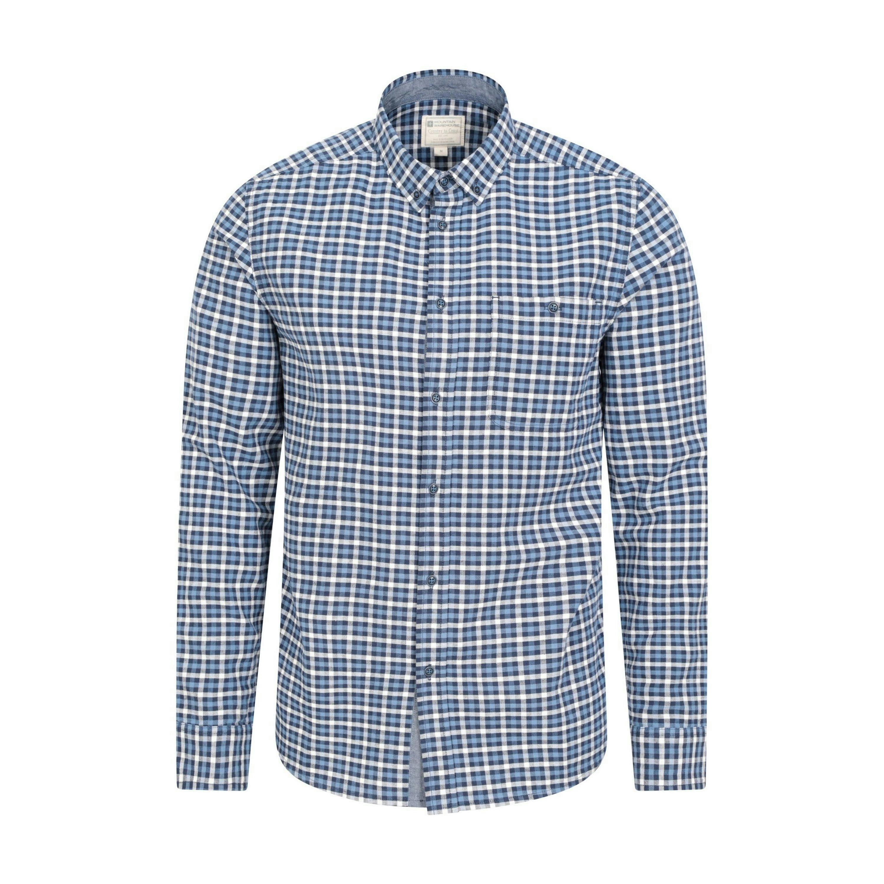 Mountain Warehouse Mens Driftwood Checked Organic Shirt , view 1 of 6