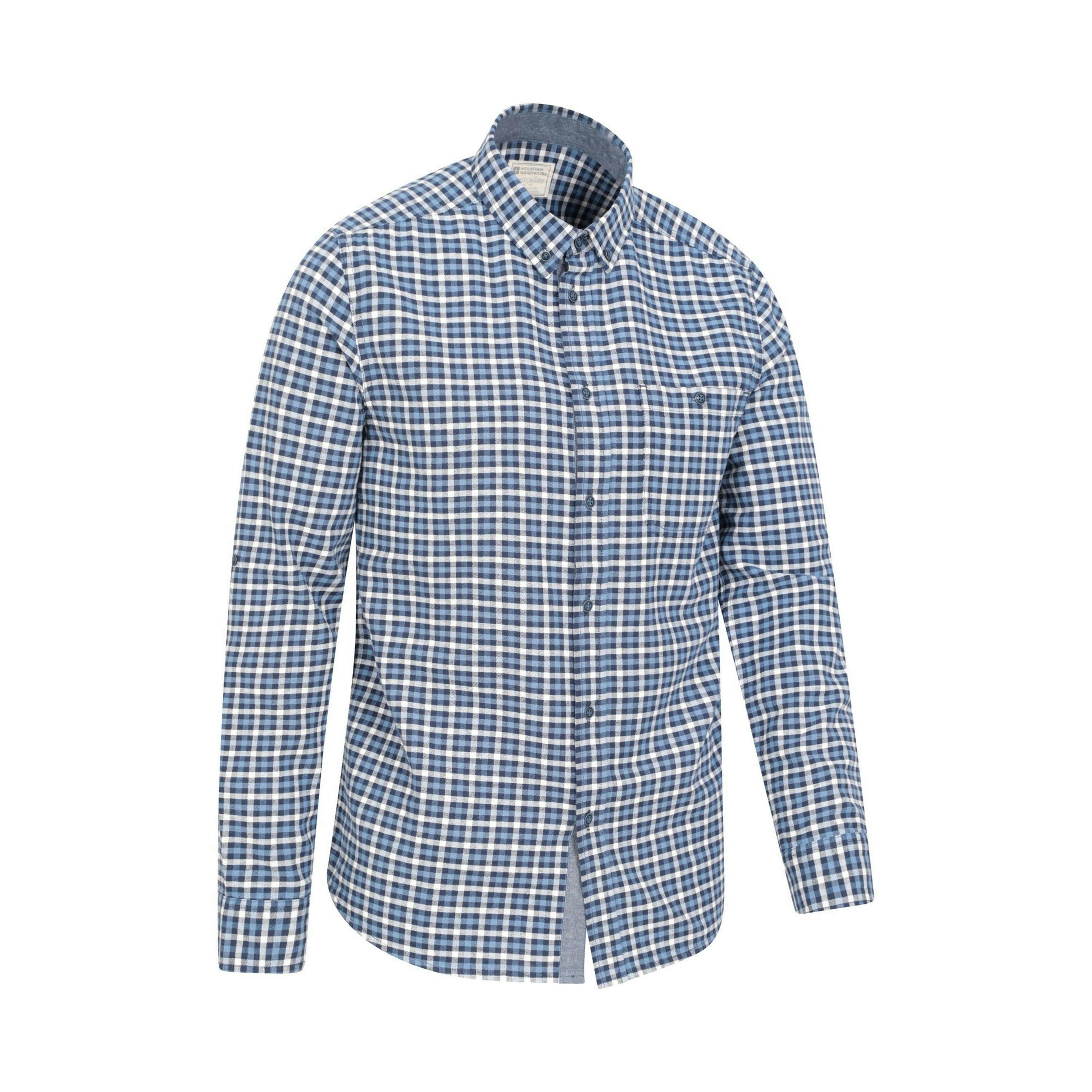 Mountain Warehouse Mens Driftwood Checked Organic Shirt , view 3 of 6