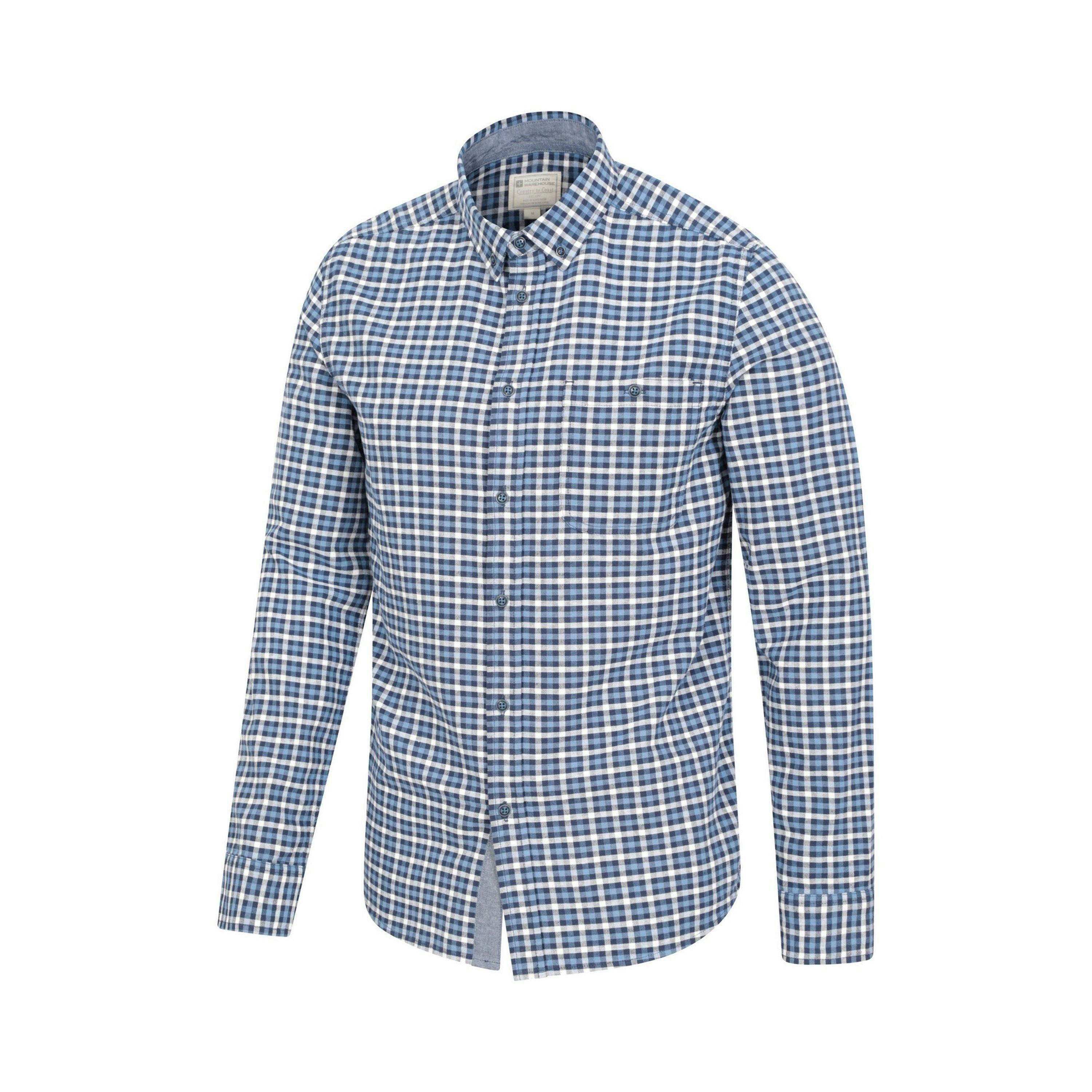 Mountain Warehouse Mens Driftwood Checked Organic Shirt , view 4 of 6