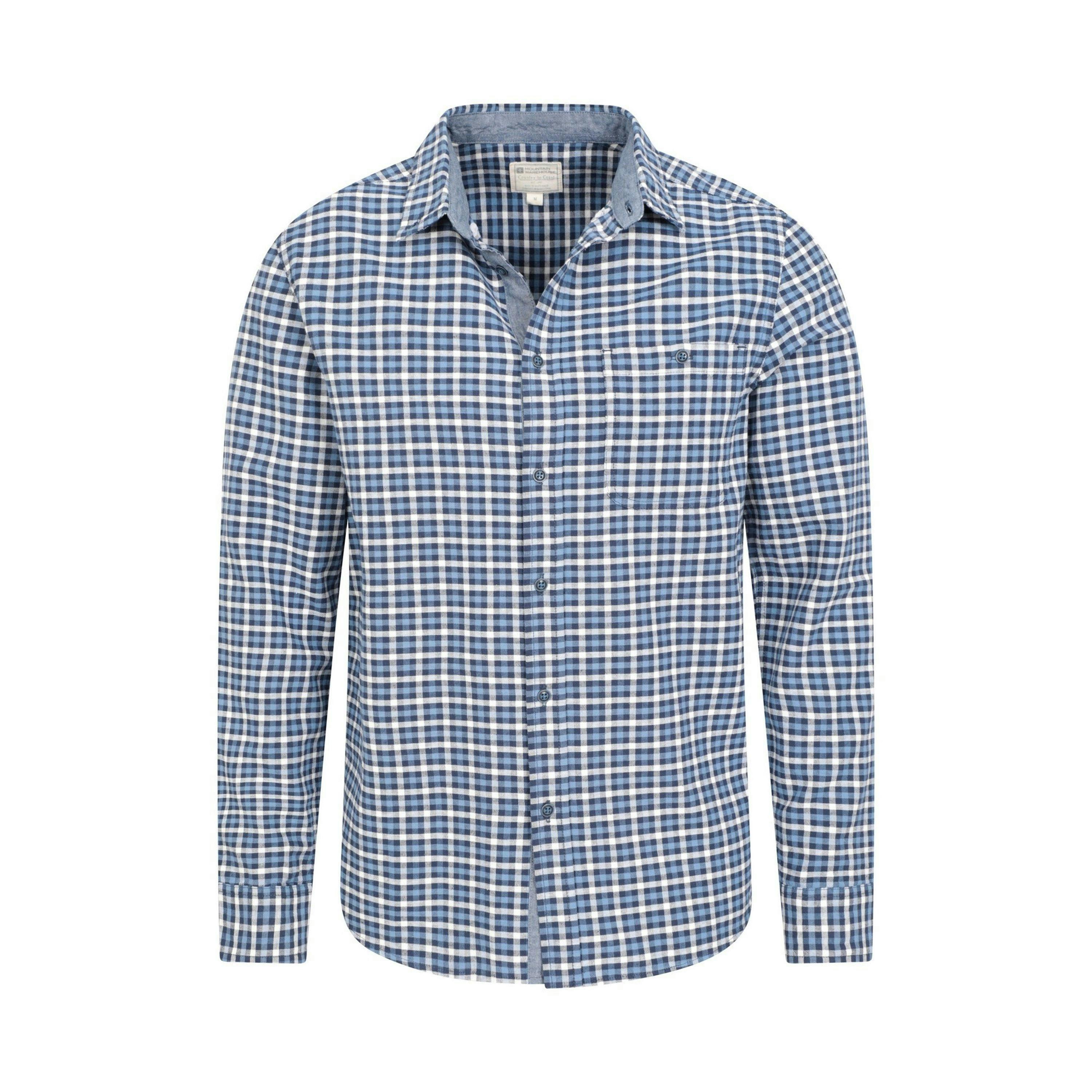 Mountain Warehouse Mens Driftwood Checked Organic Shirt , view 5 of 6