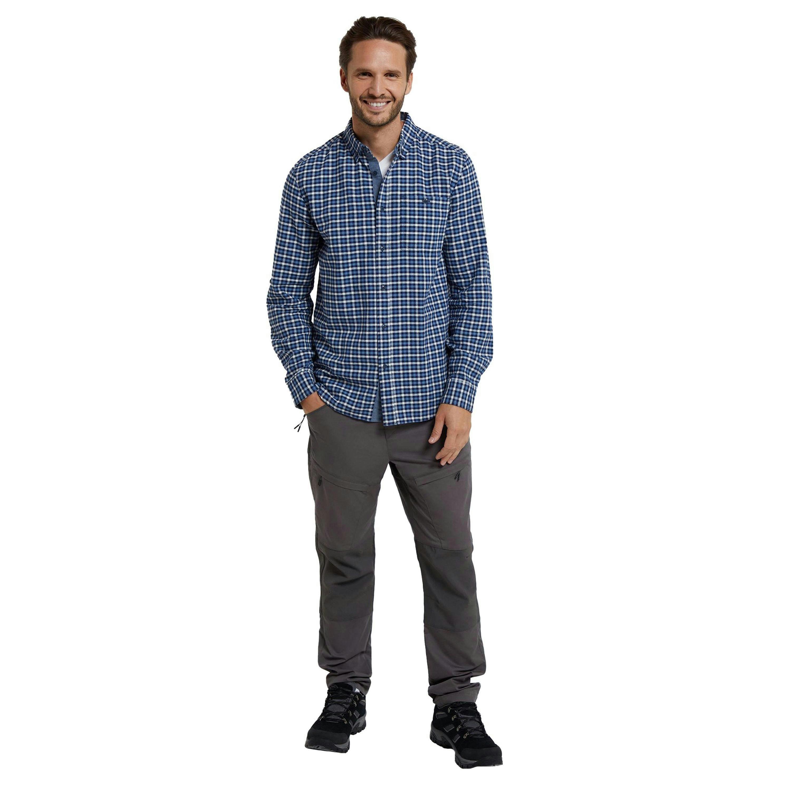 Mountain Warehouse Mens Driftwood Checked Organic Shirt , view 6 of 6