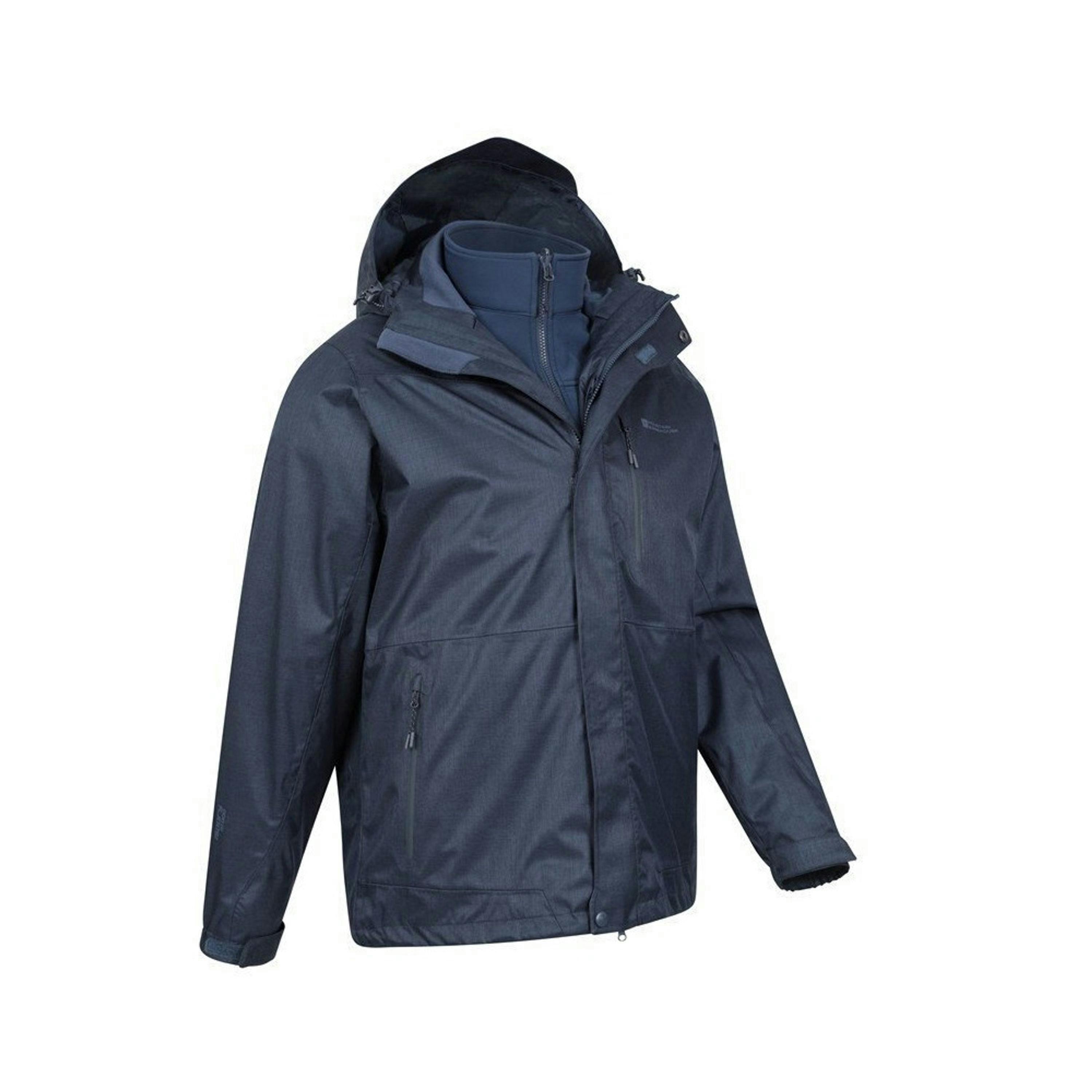 Mountain Warehouse Mens Bracken Melange 3 in 1 Jacket , view 3 of 6