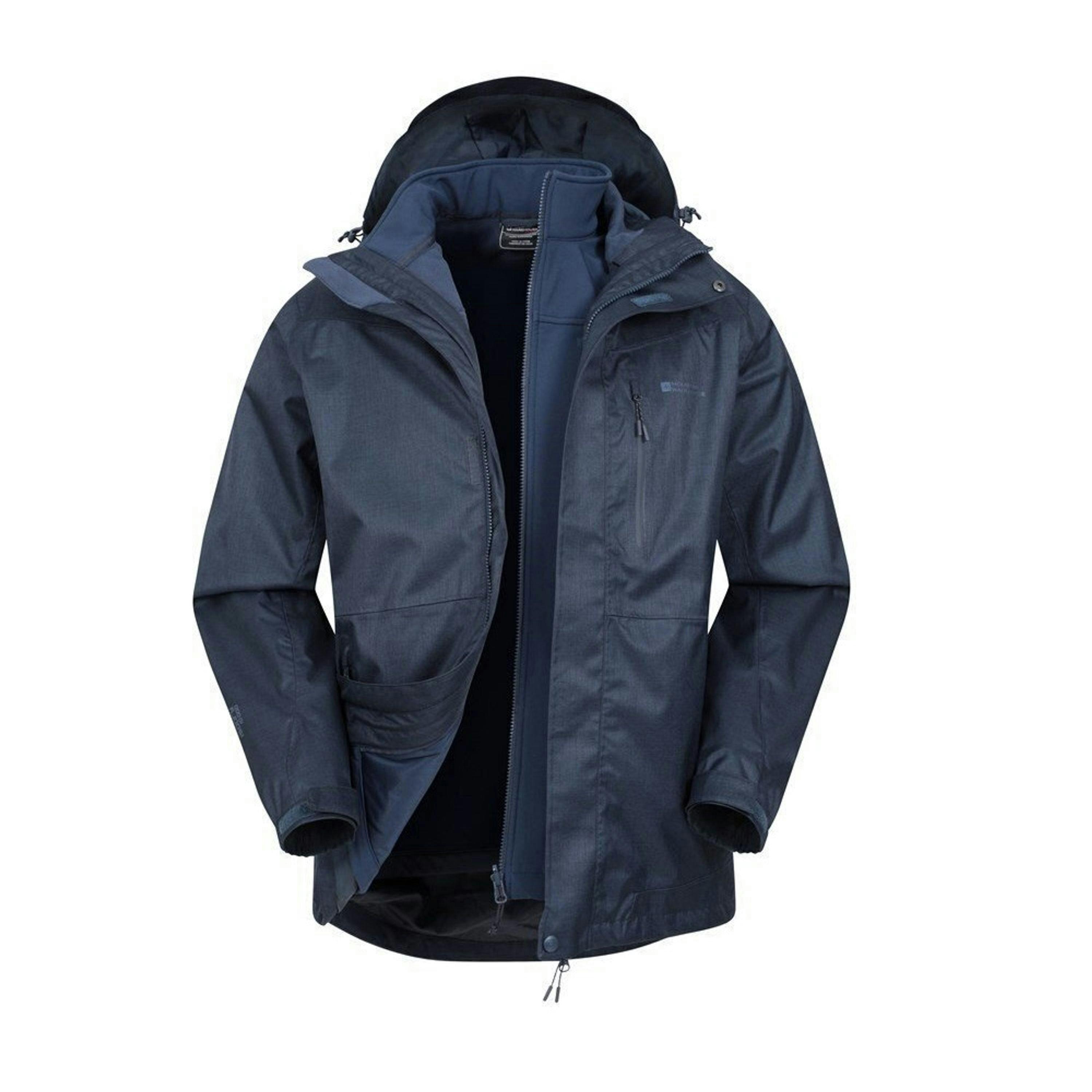 Mountain Warehouse Mens Bracken Melange 3 in 1 Jacket , view 6 of 6