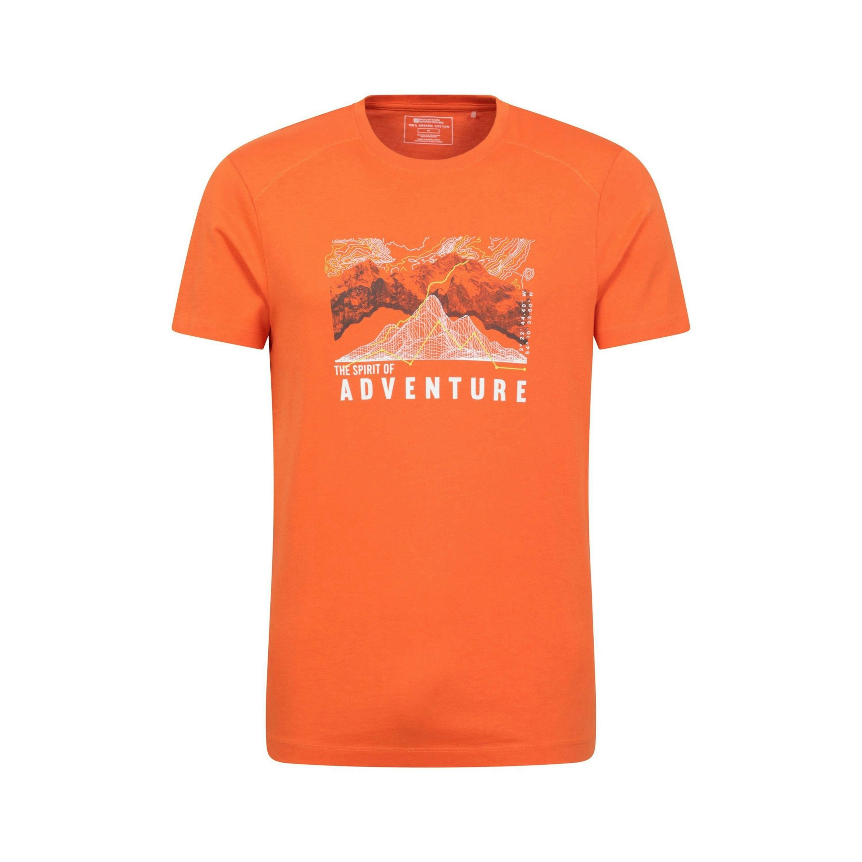 Mountain Warehouse Mens Adventure Begins Organic Cotton T-Shirt , view 1 of 4