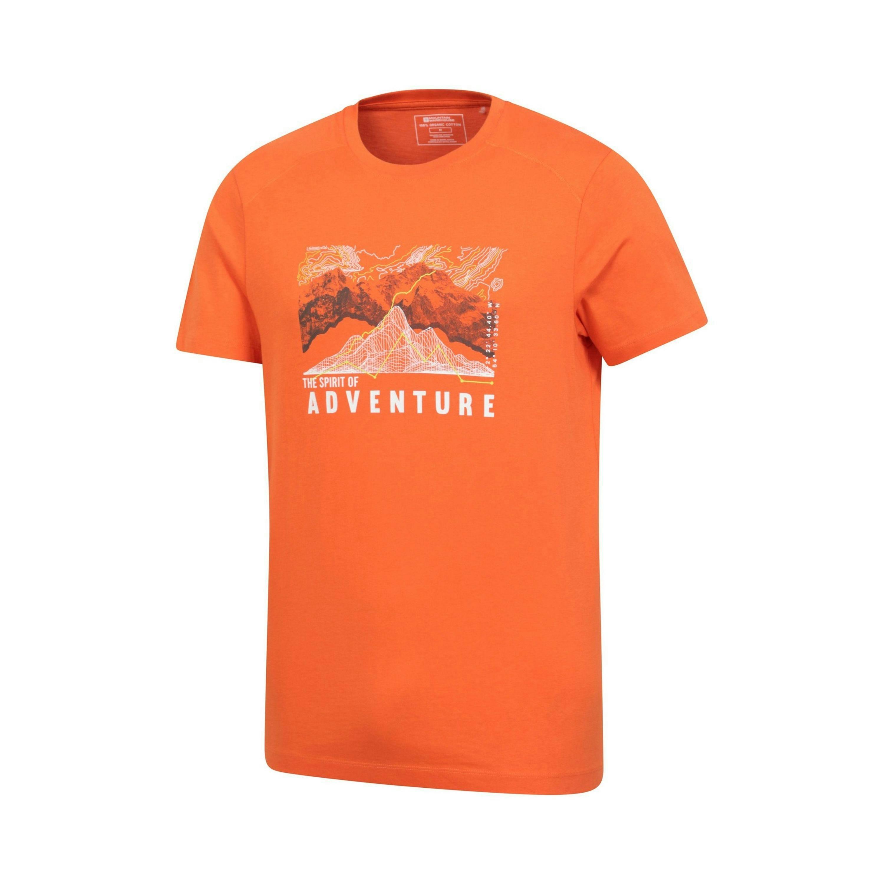 Mountain Warehouse Mens Adventure Begins Organic Cotton T-Shirt , view 3 of 4
