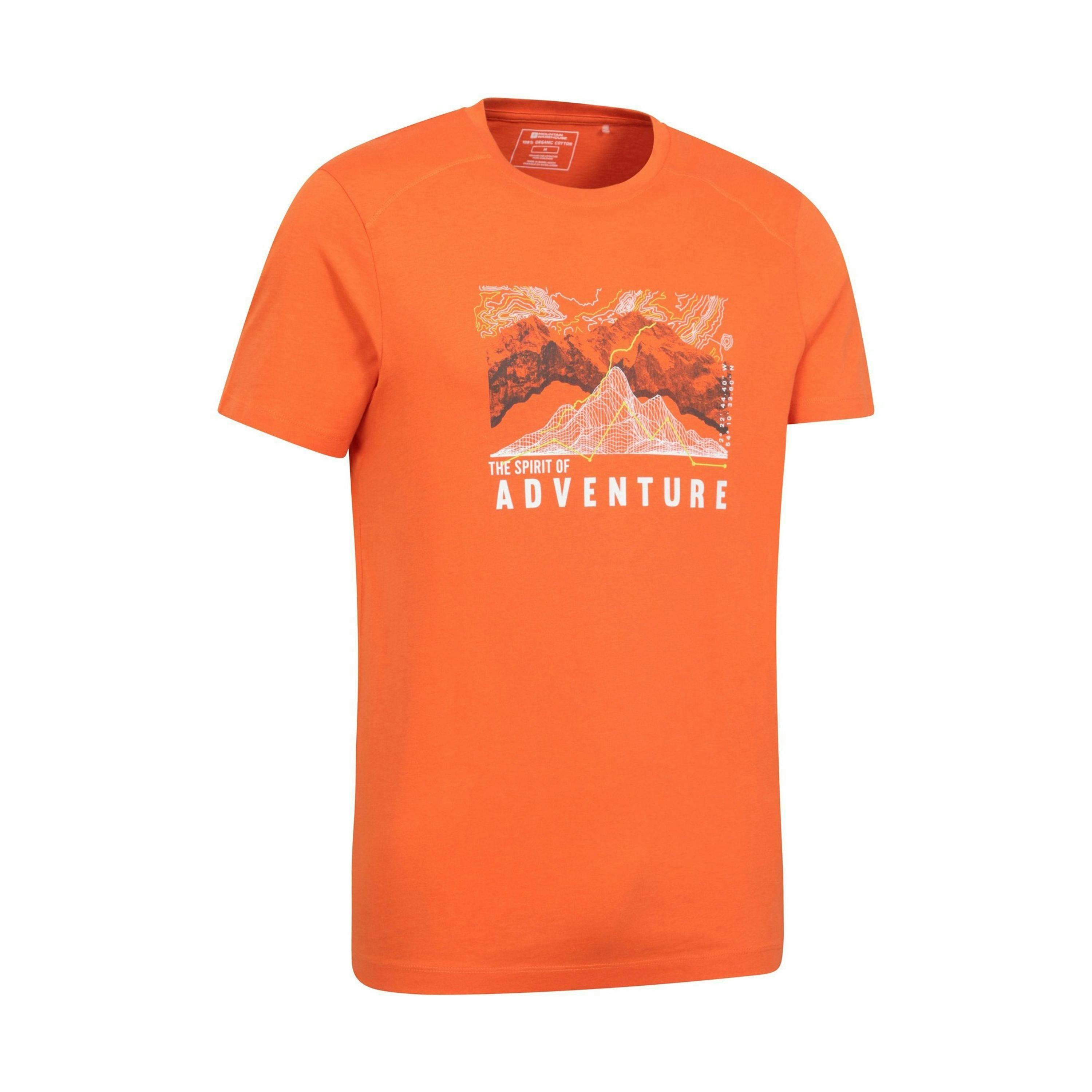 Mountain Warehouse Mens Adventure Begins Organic Cotton T-Shirt , view 4 of 4
