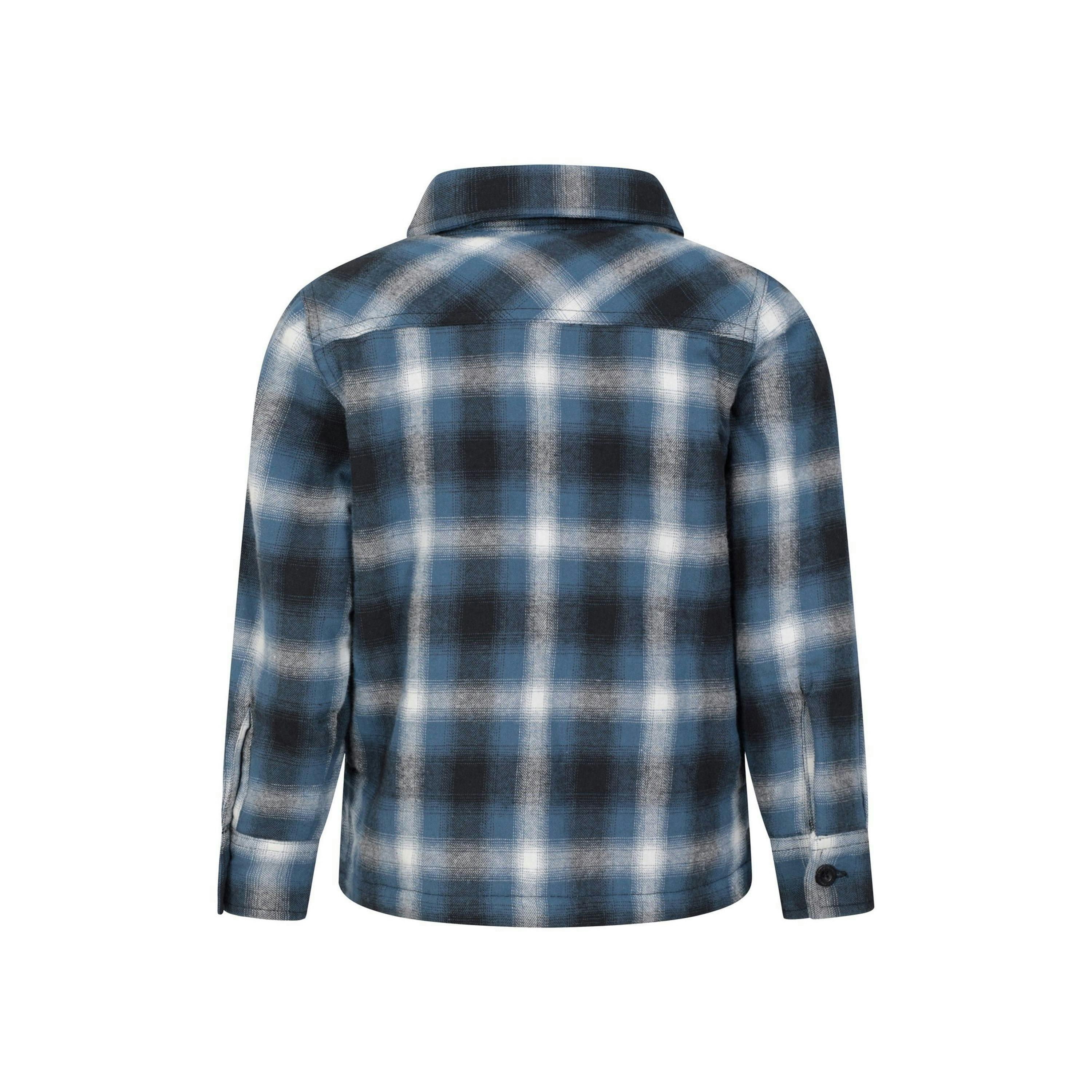 Mountain Warehouse Childrens/Kids Stream Checked Borg Lined Full Zip Shirt Jacket , view 2 of 4