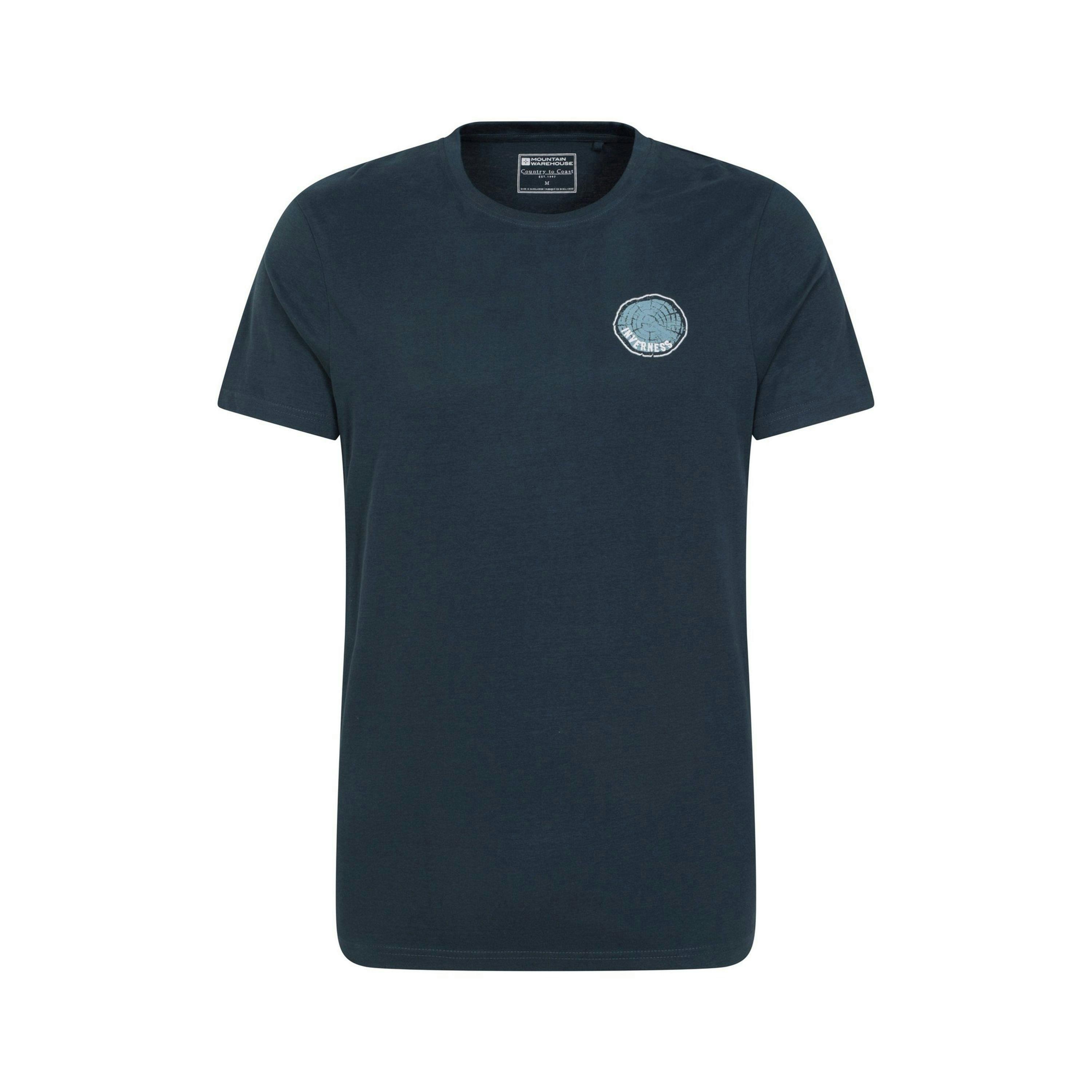 Mountain Warehouse Mens Inverness Tree Ring Organic T-Shirt , view 1 of 4