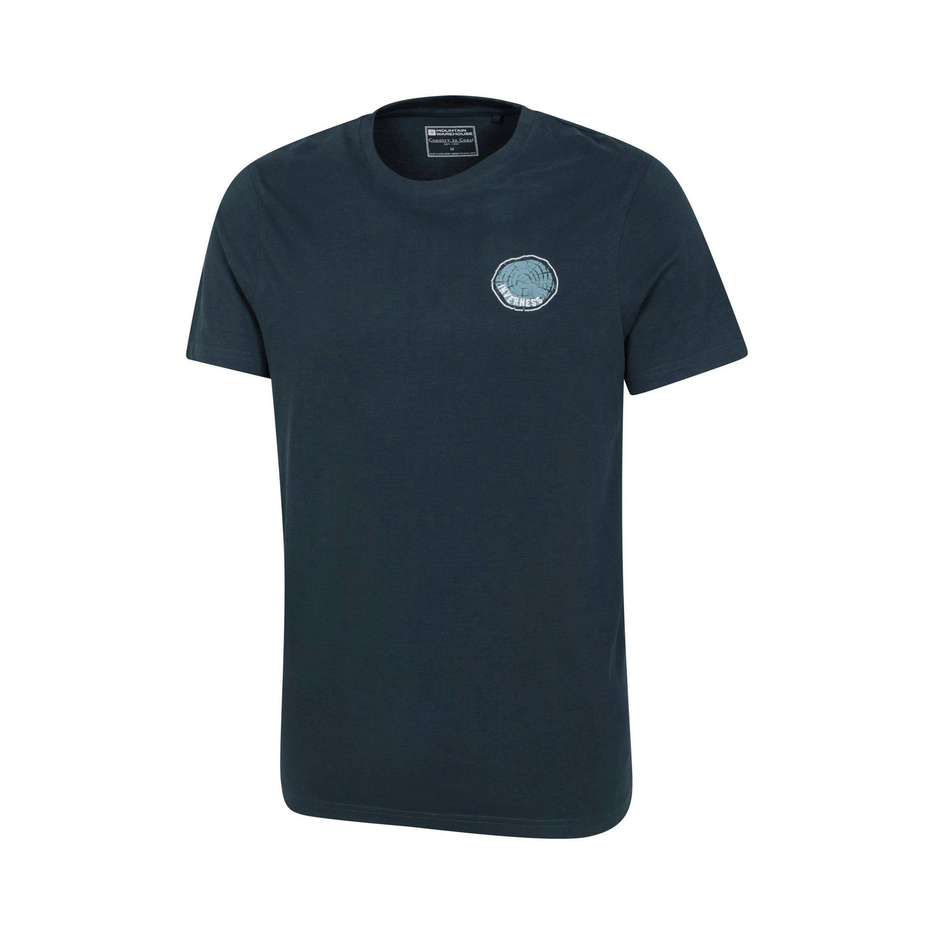 Mountain Warehouse Mens Inverness Tree Ring Organic T-Shirt , view 3 of 4