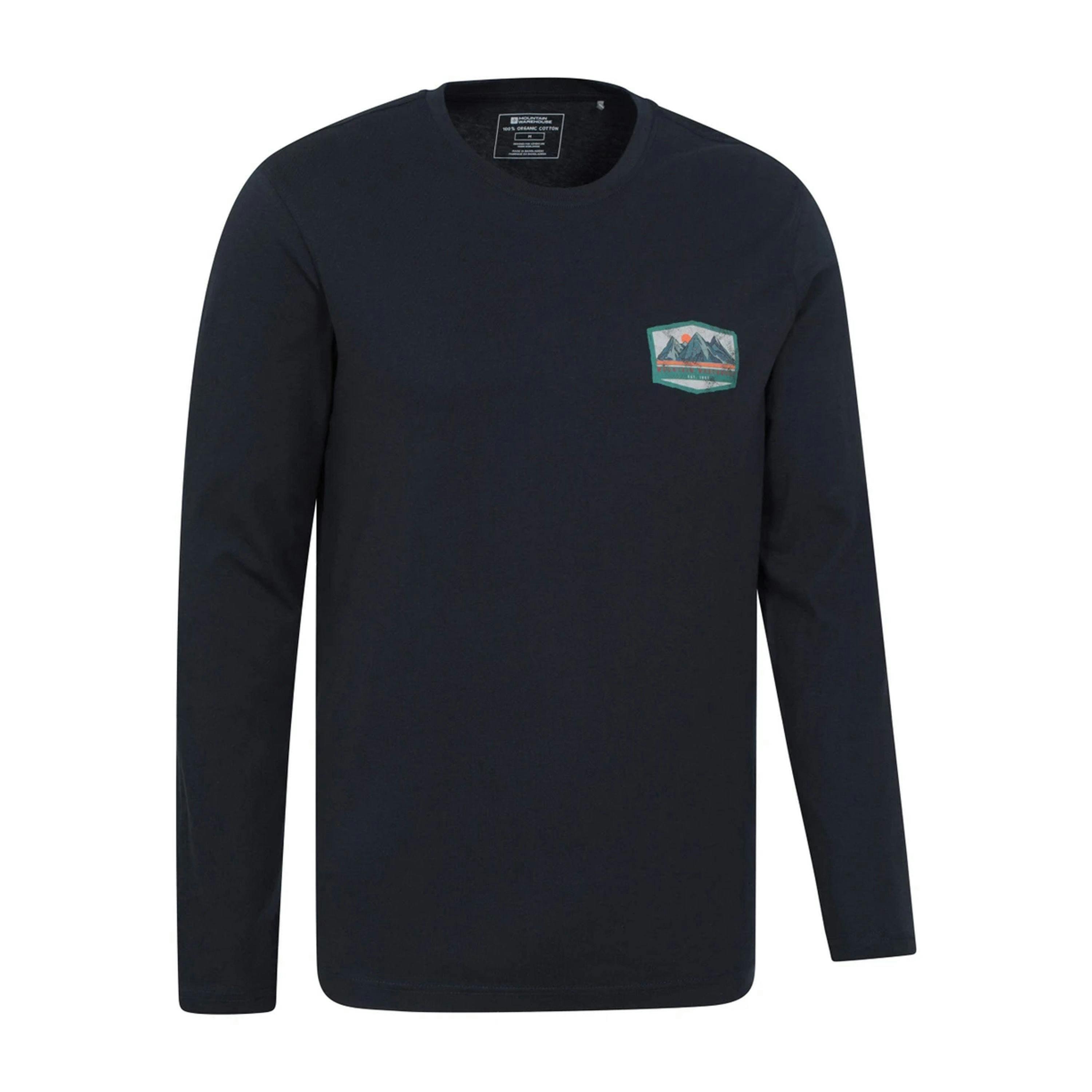 Mountain Warehouse Mens Badge Organic Long-Sleeved Top , view 3 of 4