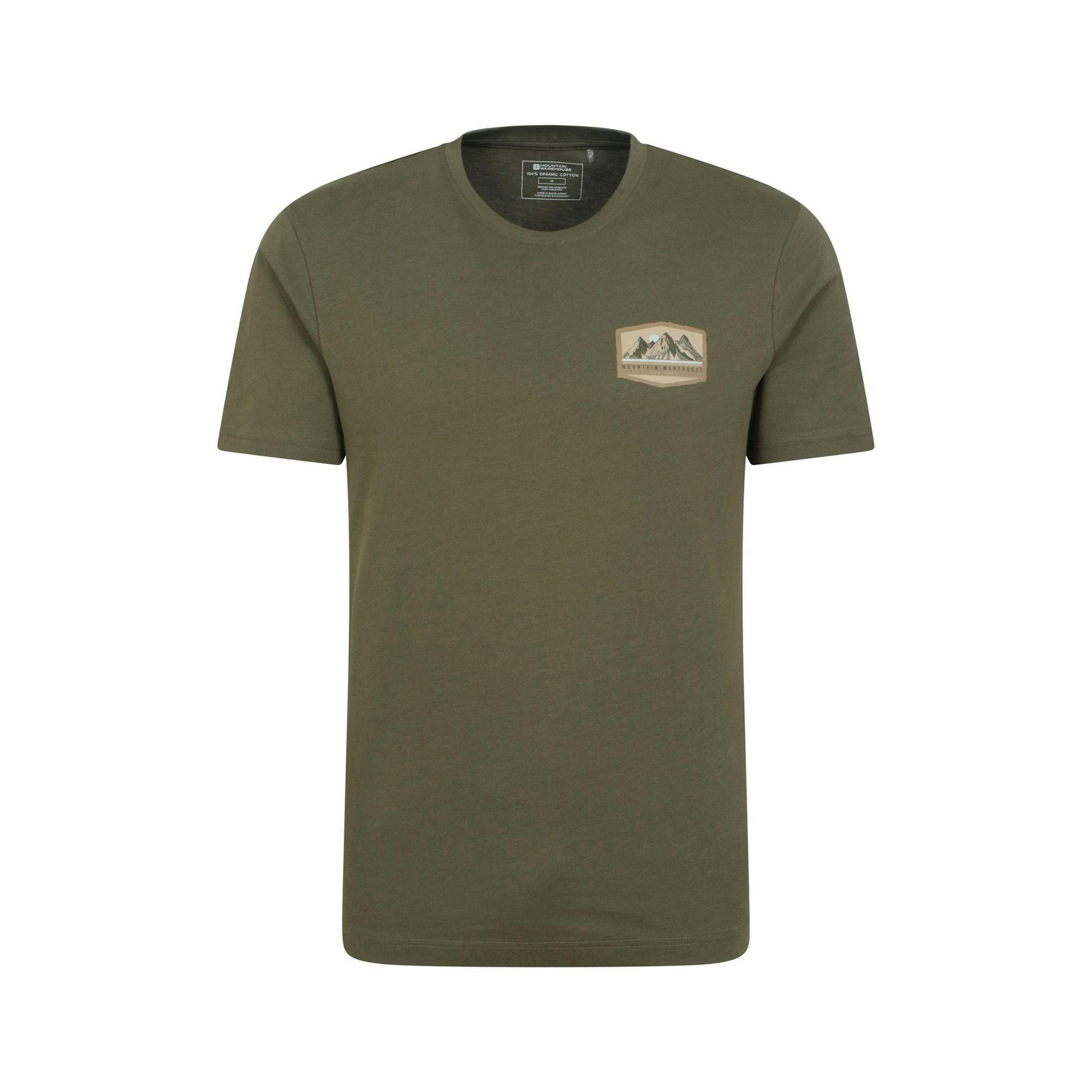 Mountain Warehouse Mens Badge Organic T-Shirt , view 1 of 3