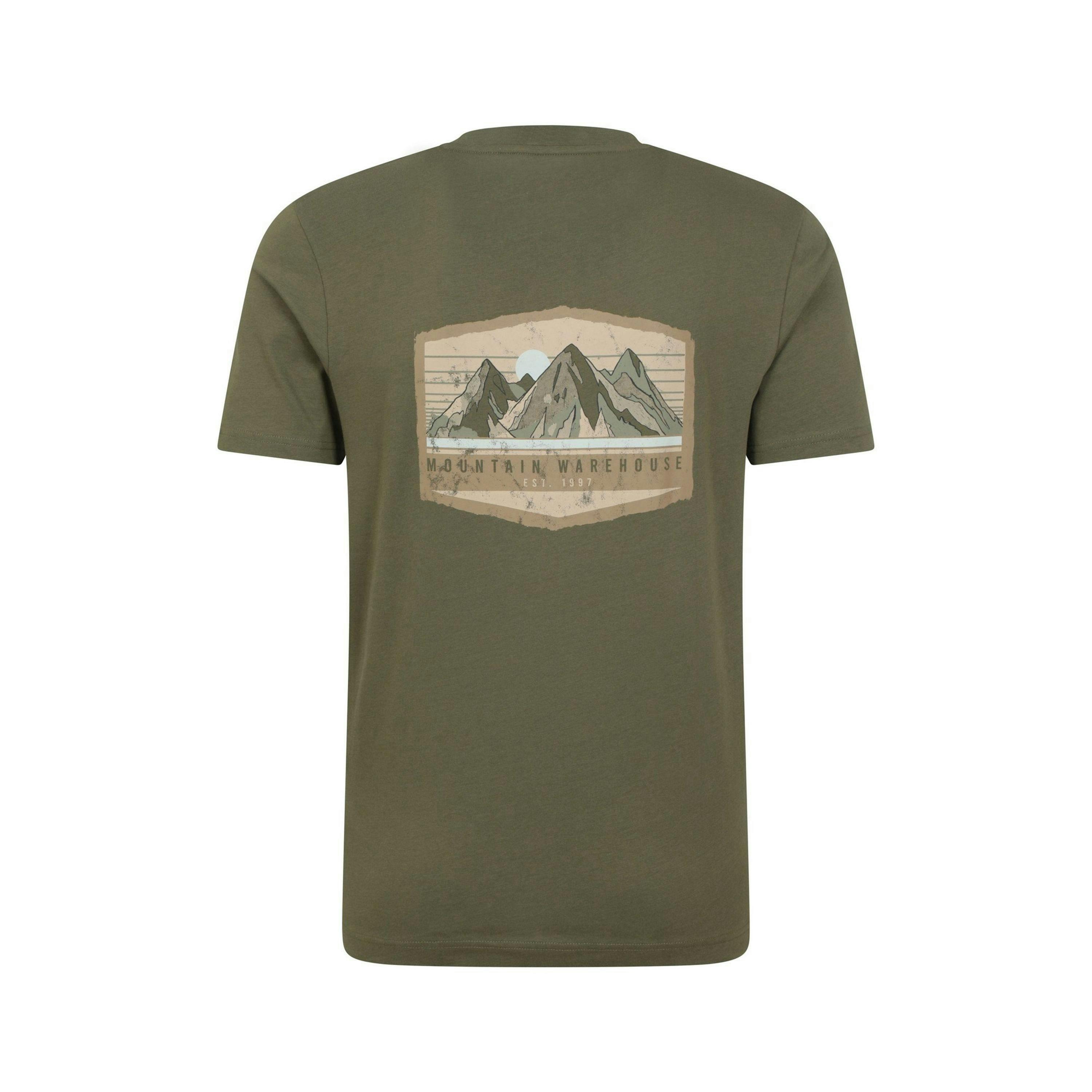 Mountain Warehouse Mens Badge Organic T-Shirt , view 2 of 3