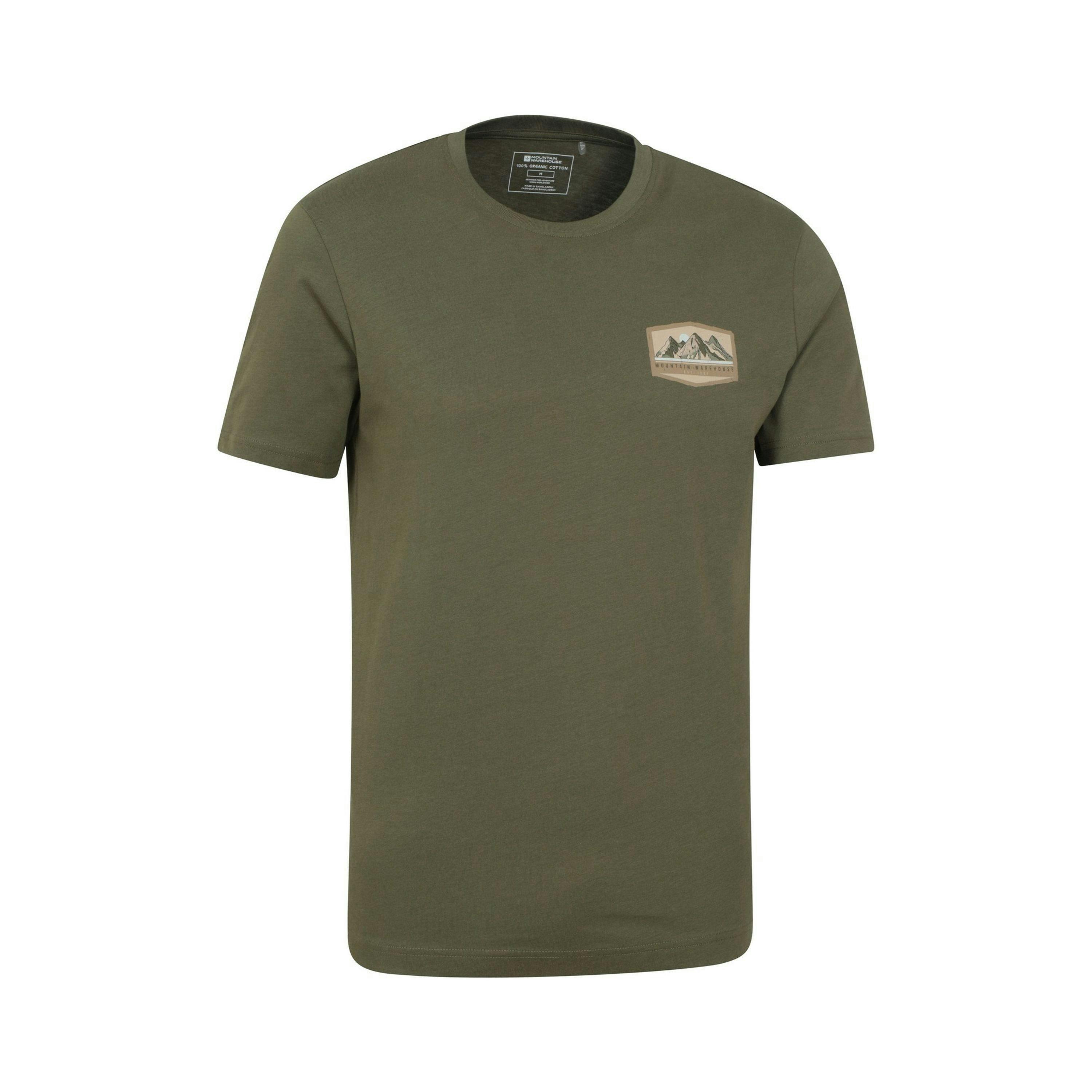 Mountain Warehouse Mens Badge Organic T-Shirt , view 3 of 3