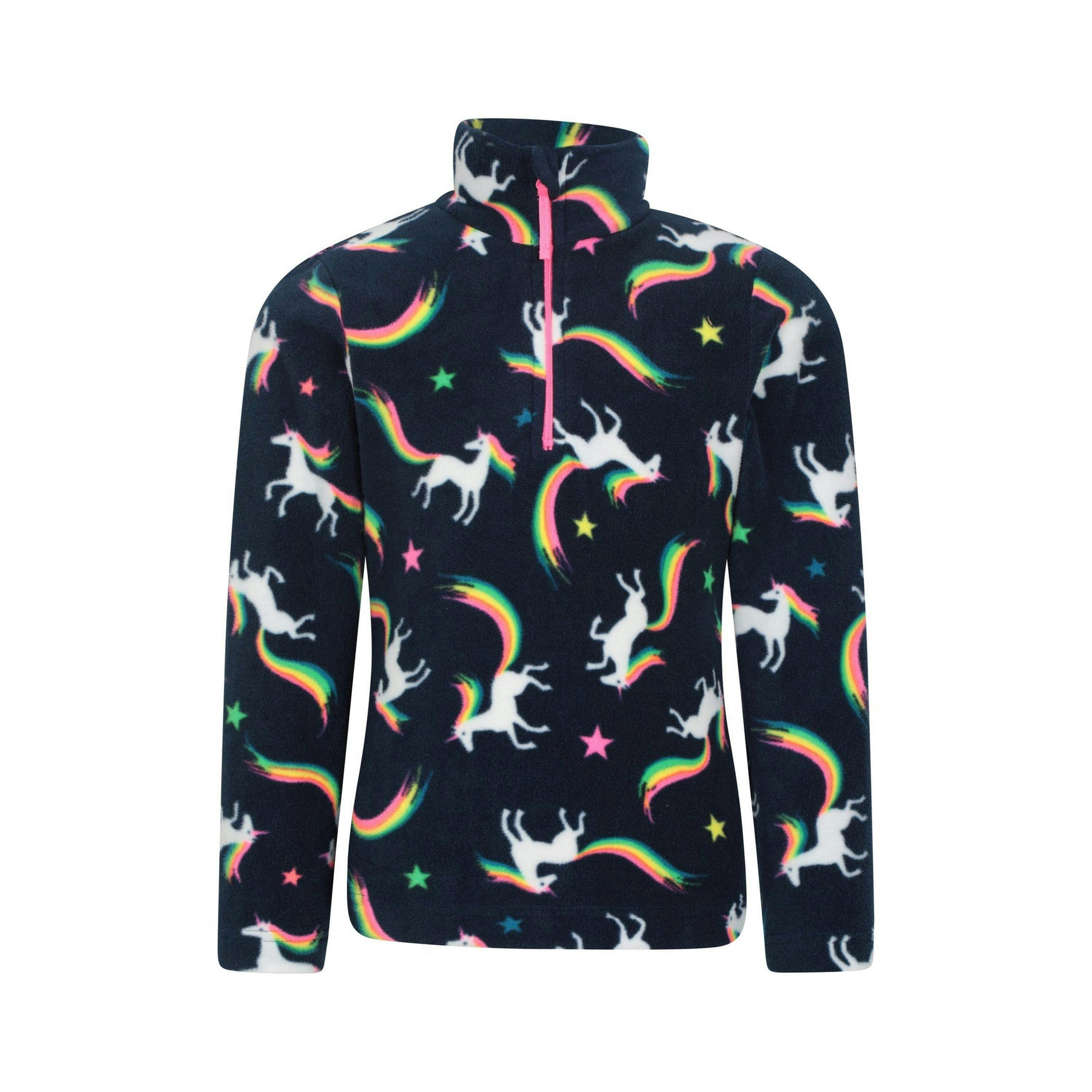 Mountain Warehouse Childrens/Kids Endeavour Unicorn Half Zip Fleece Top , view 1 of 4