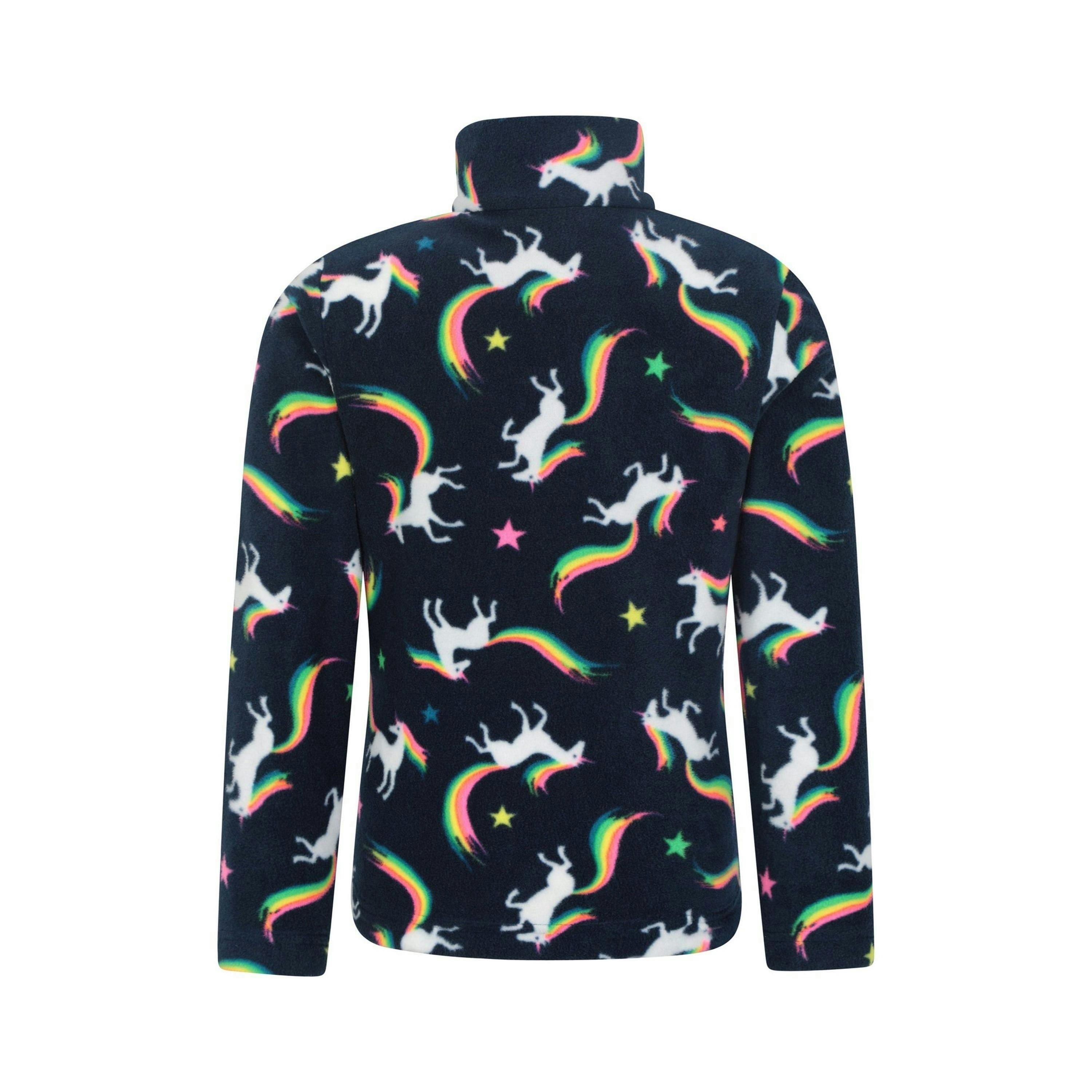 Mountain Warehouse Childrens/Kids Endeavour Unicorn Half Zip Fleece Top , view 2 of 4