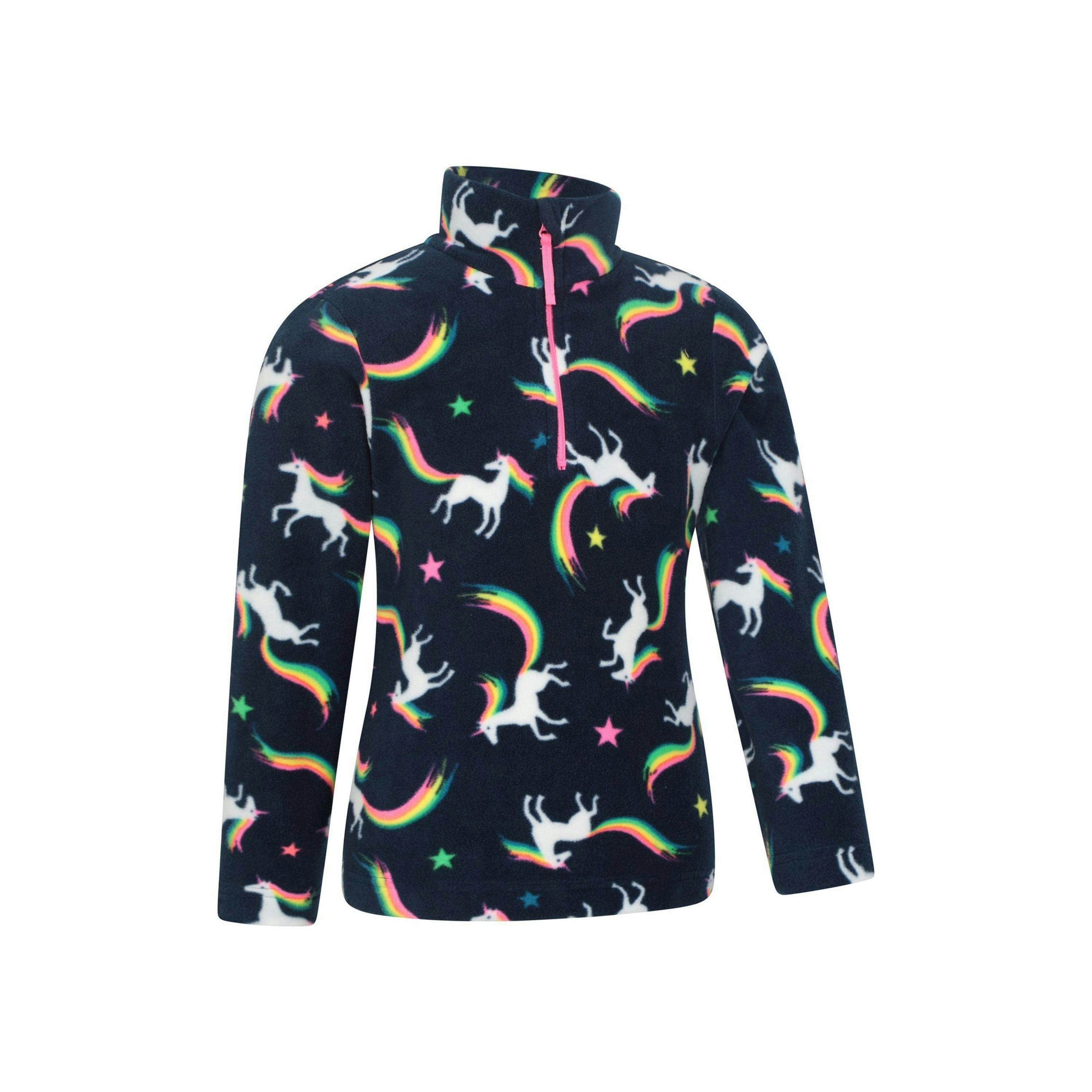 Mountain Warehouse Childrens/Kids Endeavour Unicorn Half Zip Fleece Top , view 4 of 4
