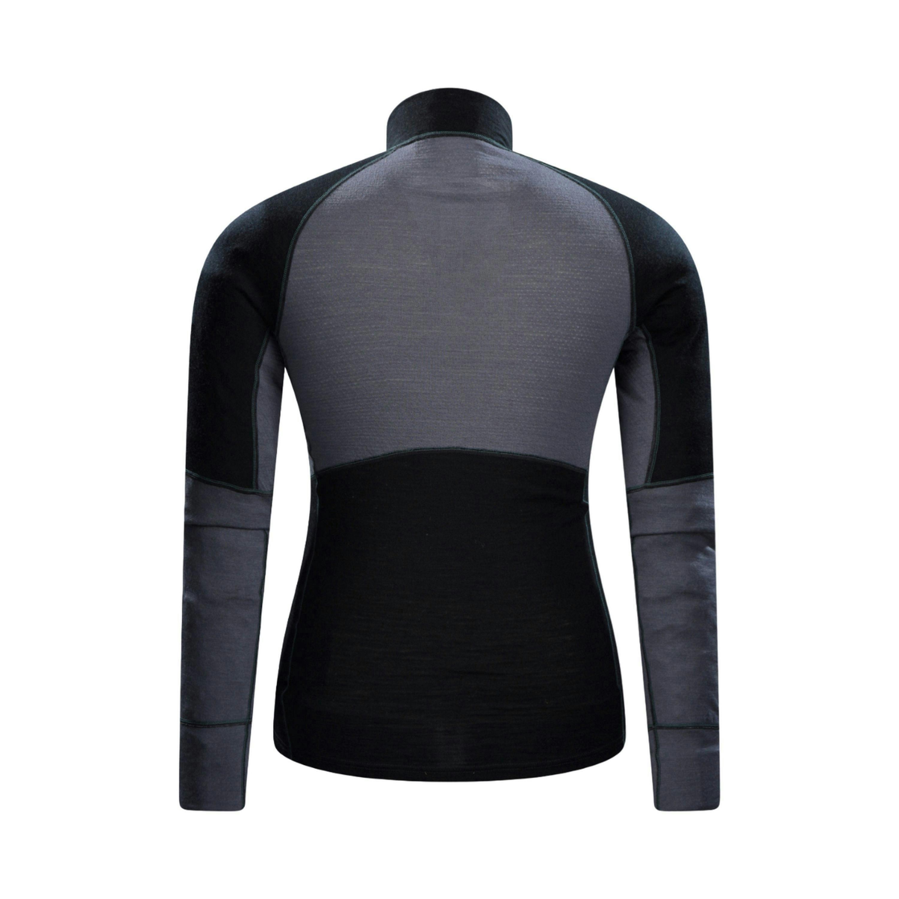 Mountain Warehouse Mens Ultra Merino Wool Zip Neck Base Layer Top , view 2 of 4