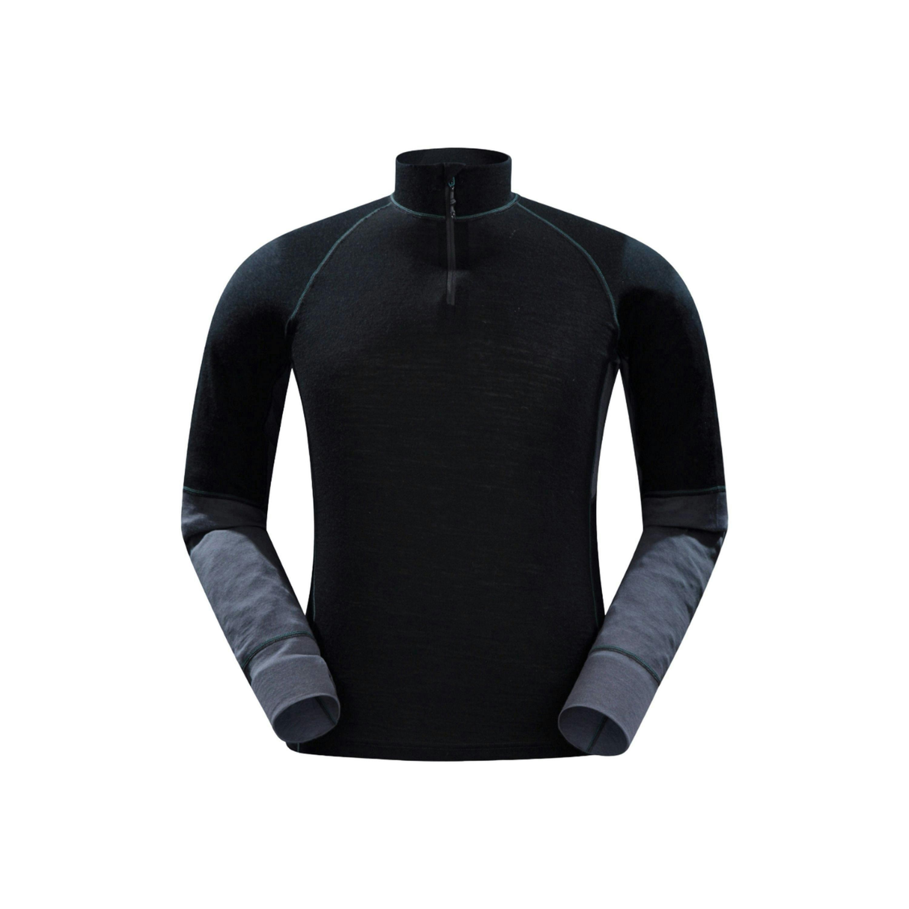 Mountain Warehouse Mens Ultra Merino Wool Zip Neck Base Layer Top , view 1 of 4