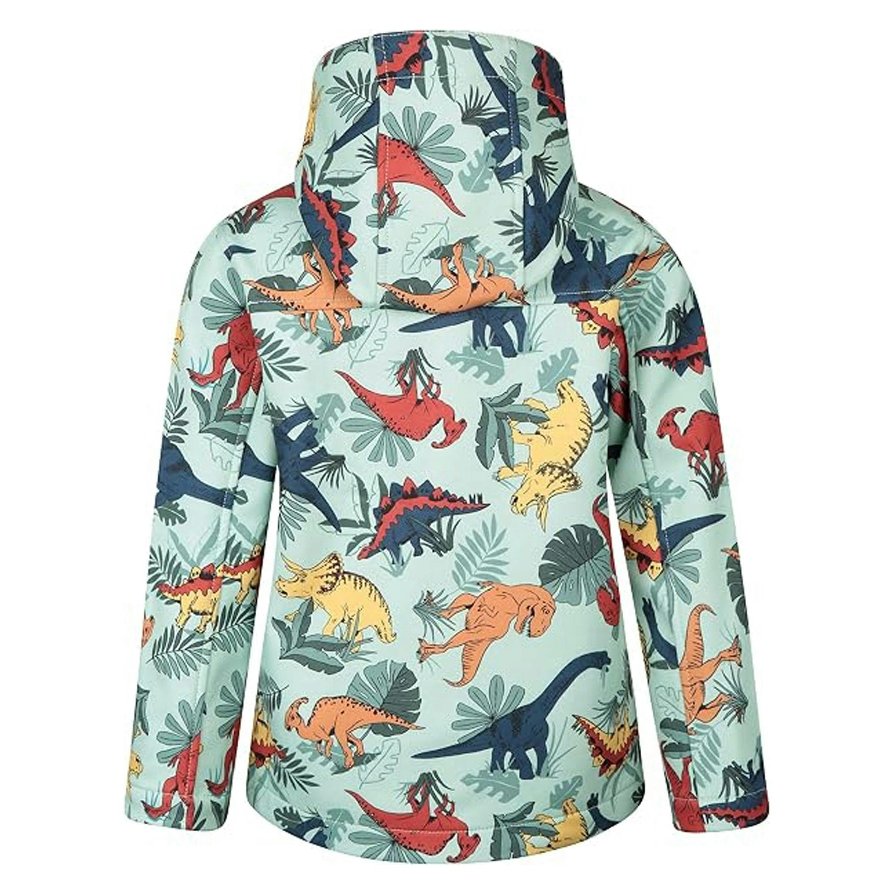 Mountain Warehouse Childrens/Kids Exodus II Animal Print Water Resistant Soft Shell Jacket , view 2 of 4