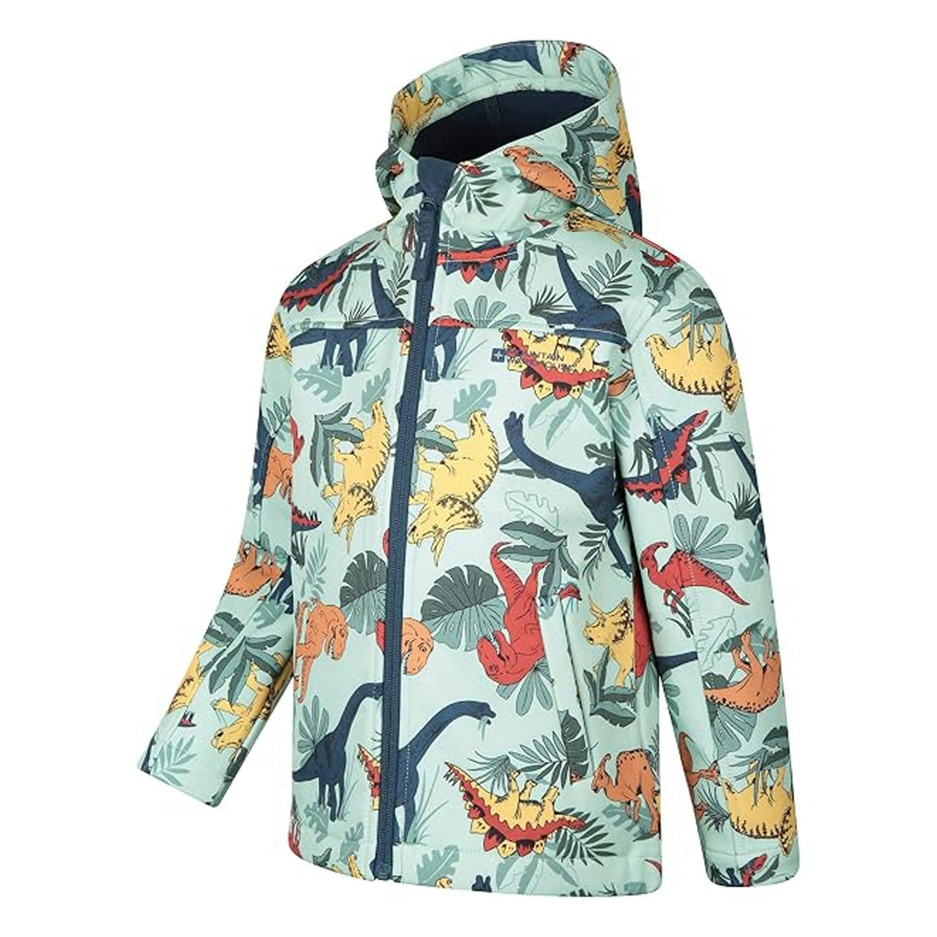 Mountain Warehouse Childrens/Kids Exodus II Animal Print Water Resistant Soft Shell Jacket , view 3 of 4
