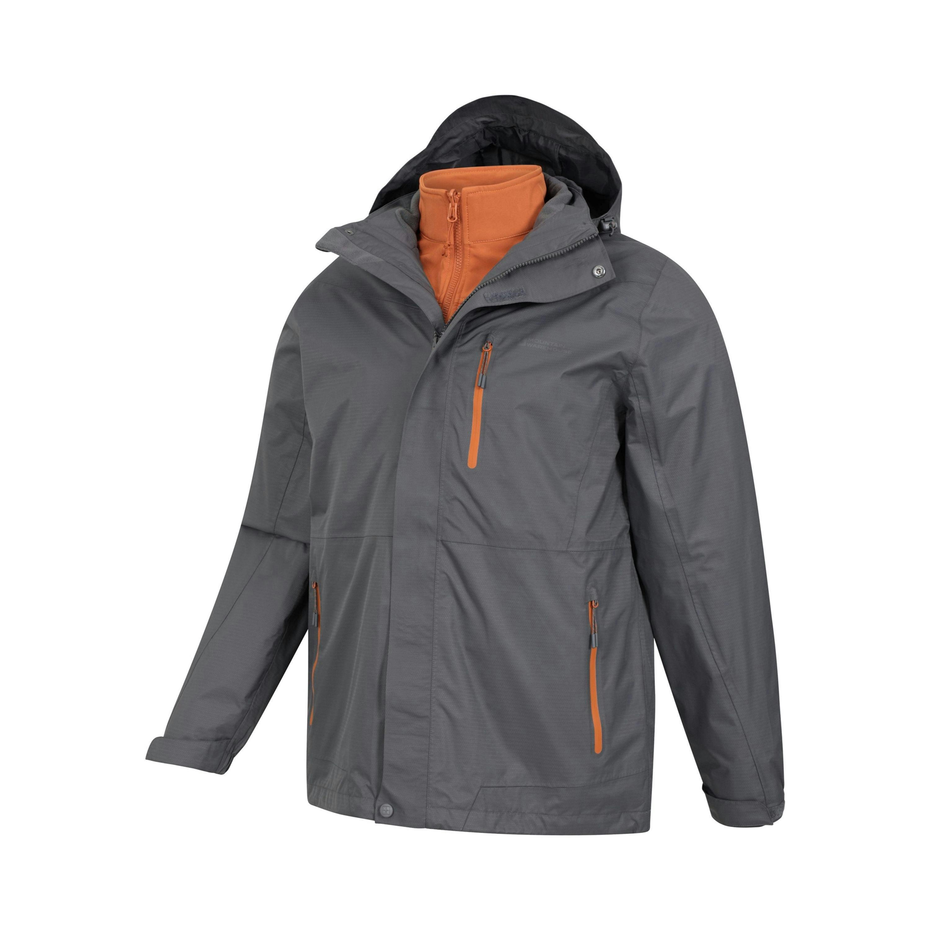 Mountain Warehouse Mens Bracken Extreme 3 in 1 Waterproof Jacket , view 3 of 4