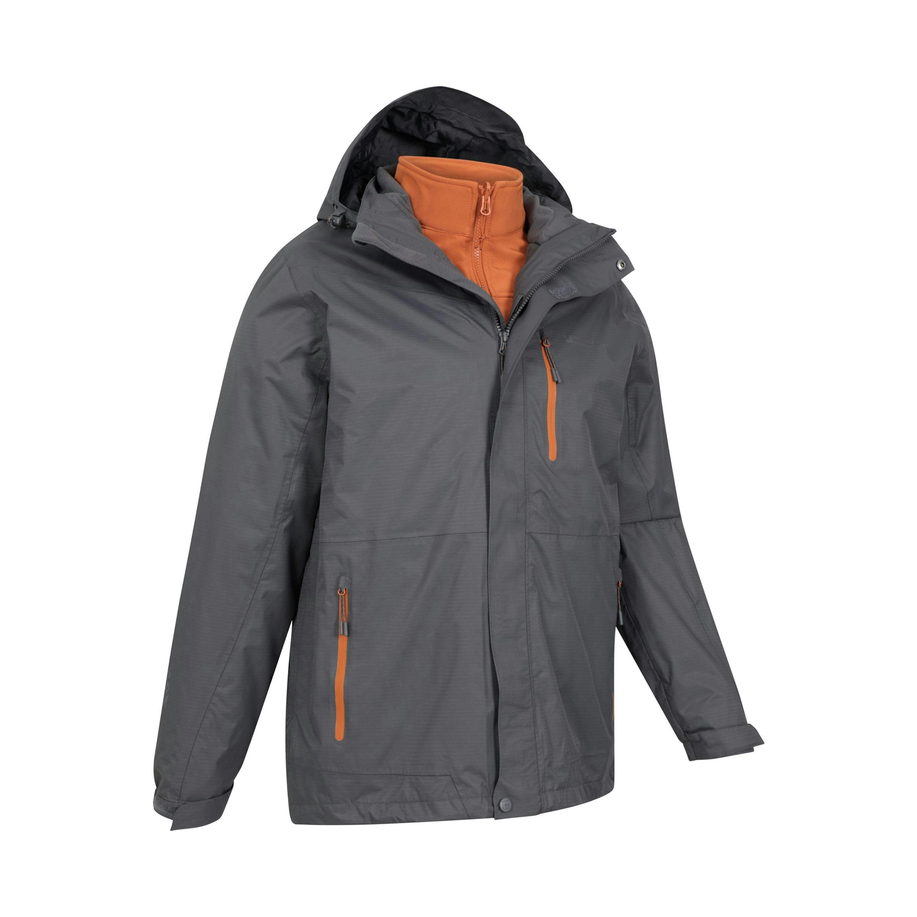 Mountain Warehouse Mens Bracken Extreme 3 in 1 Waterproof Jacket , view 4 of 4