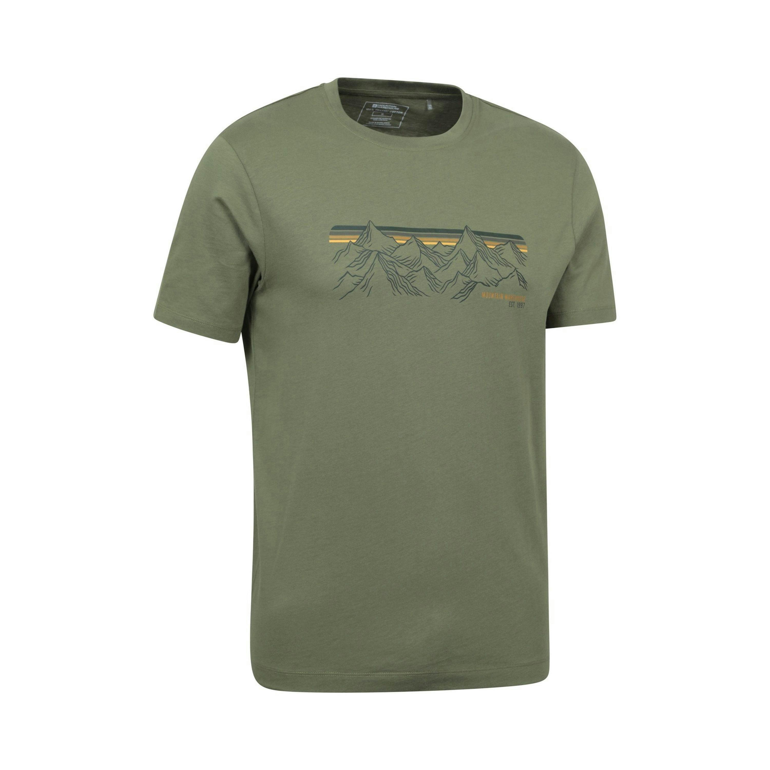 Mountain Warehouse Mens Mountain Stripes T-Shirt , view 3 of 4