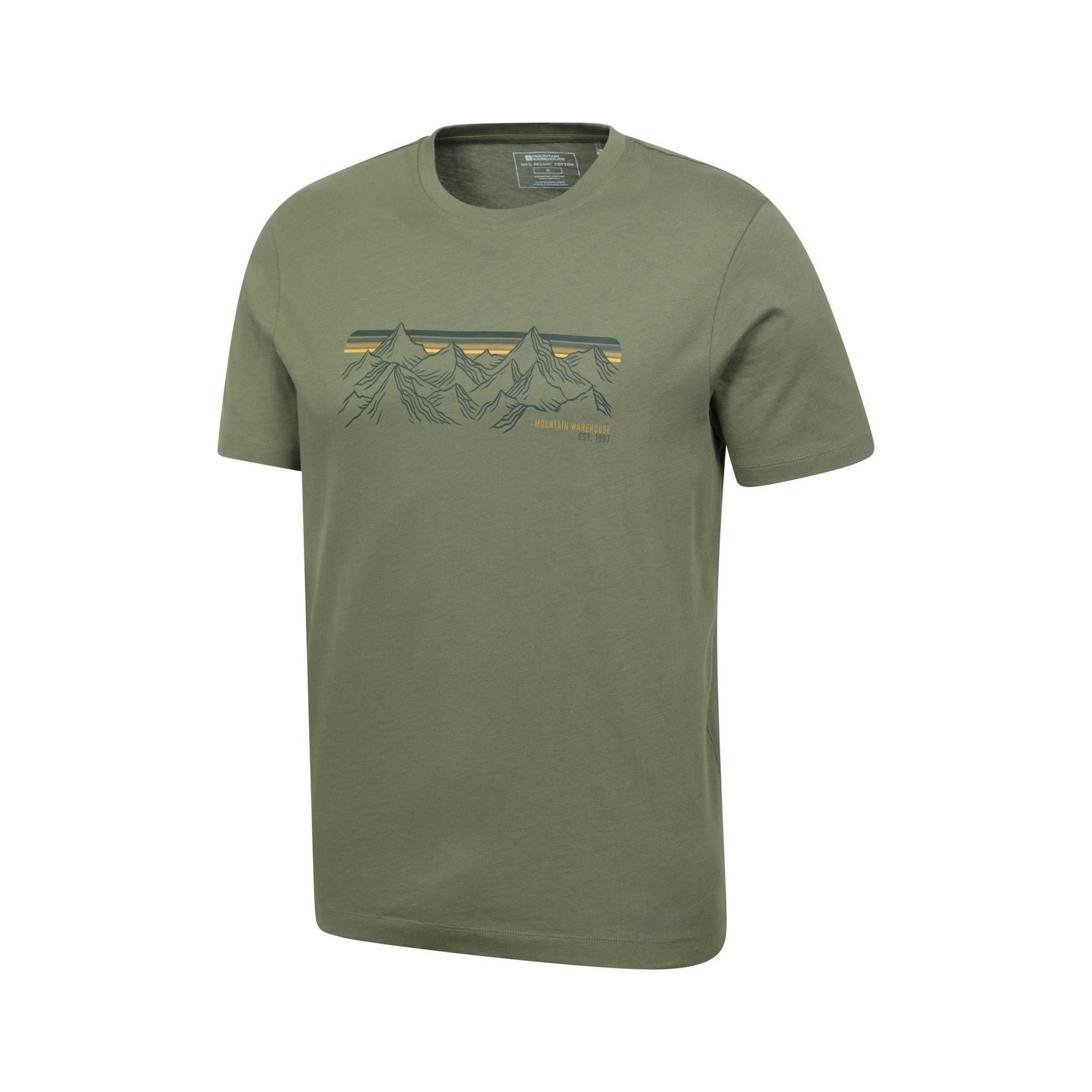 Mountain Warehouse Mens Mountain Stripes T-Shirt , view 4 of 4