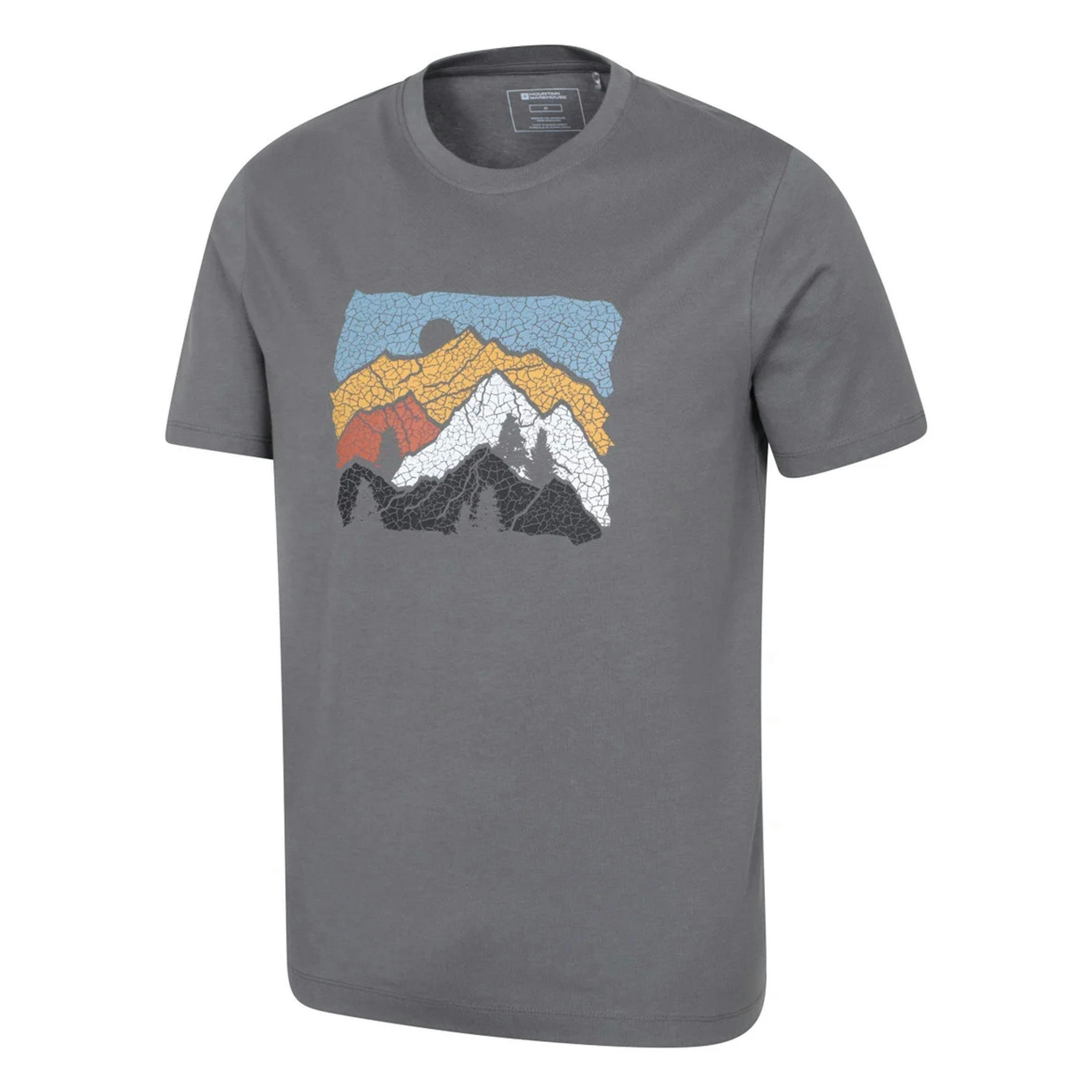 Mountain Warehouse Mens Linear Organic T-Shirt , view 3 of 5