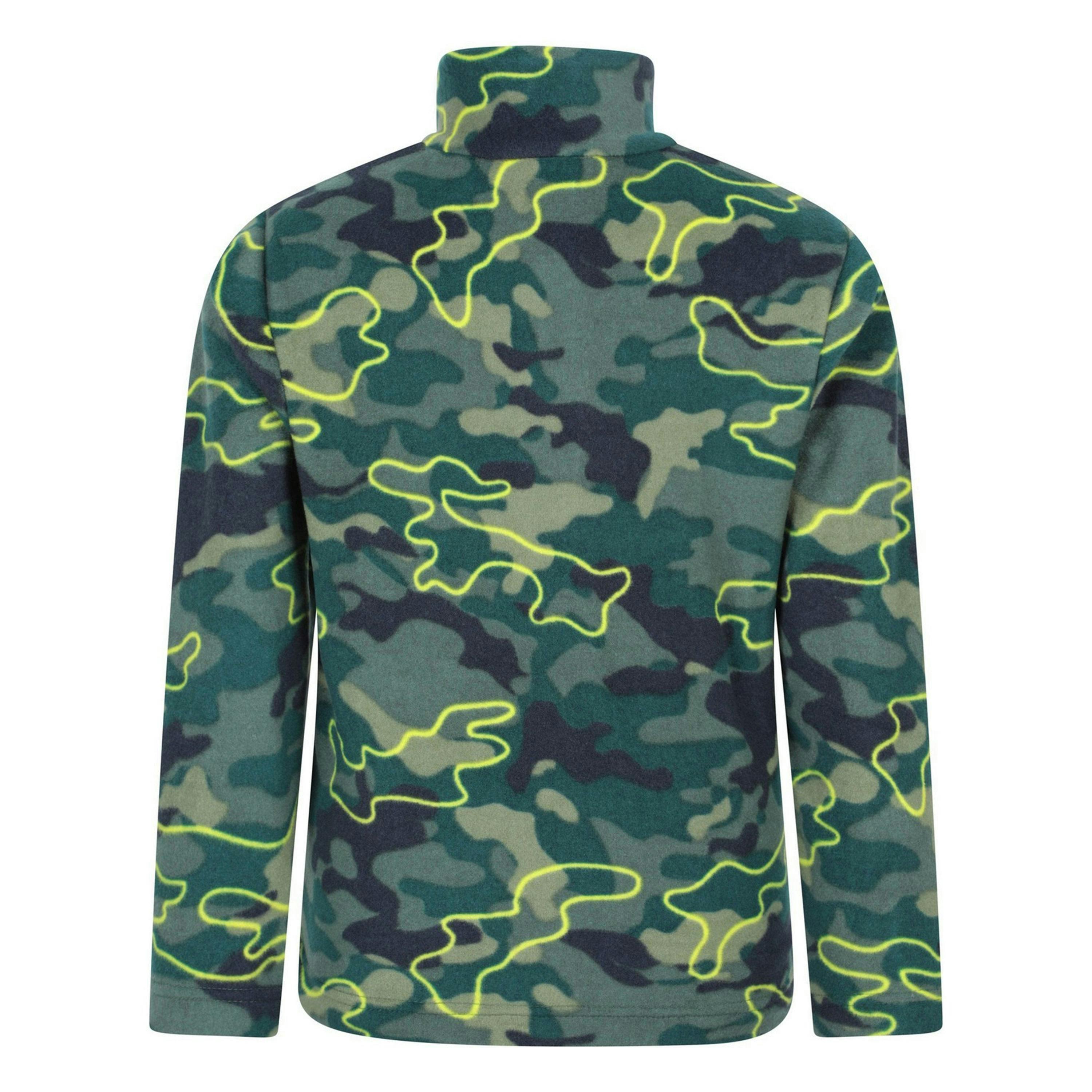 Mountain Warehouse Childrens/Kids Pursuit Camouflage Half Zip Fleece Top , view 2 of 4