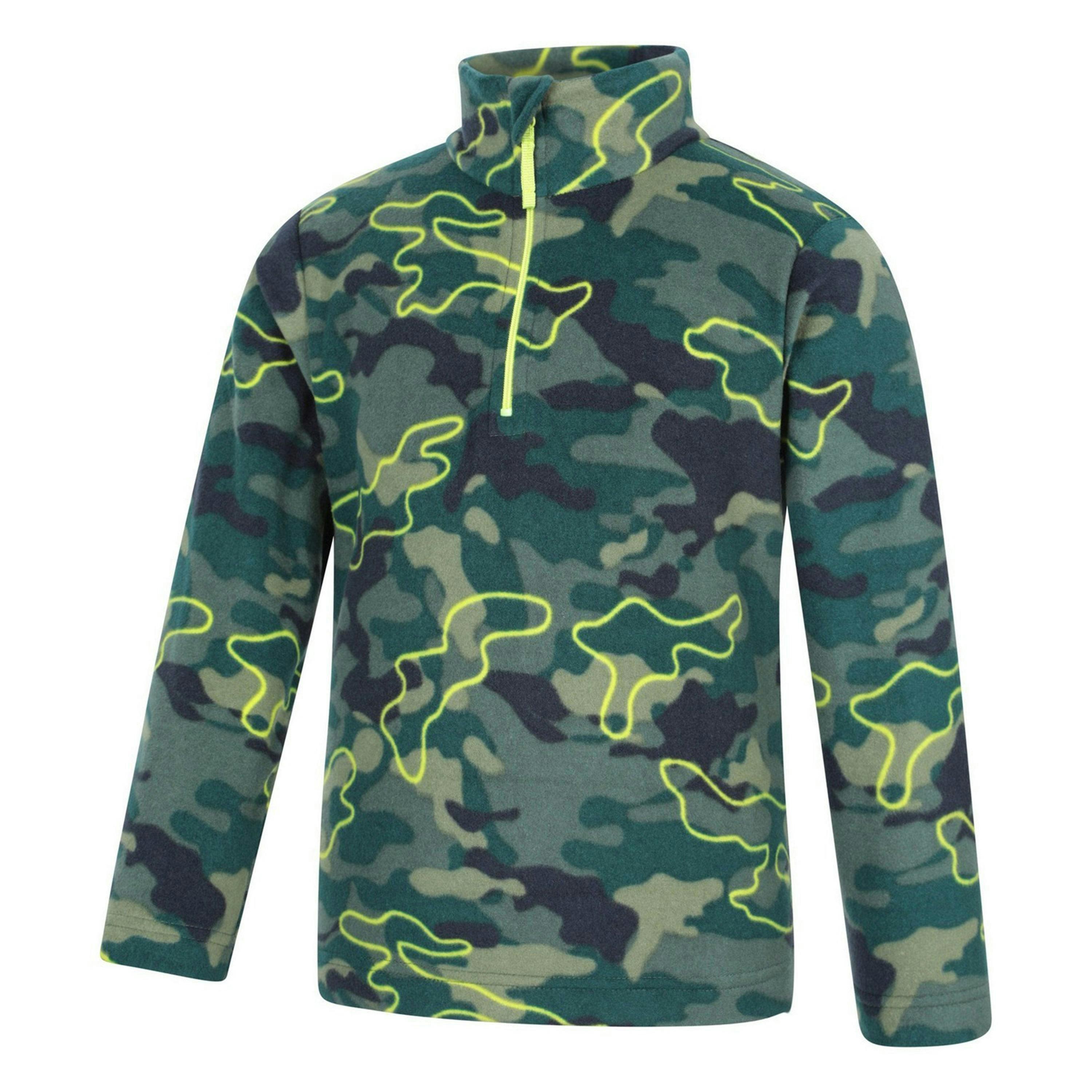 Mountain Warehouse Childrens/Kids Pursuit Camouflage Half Zip Fleece Top , view 4 of 4