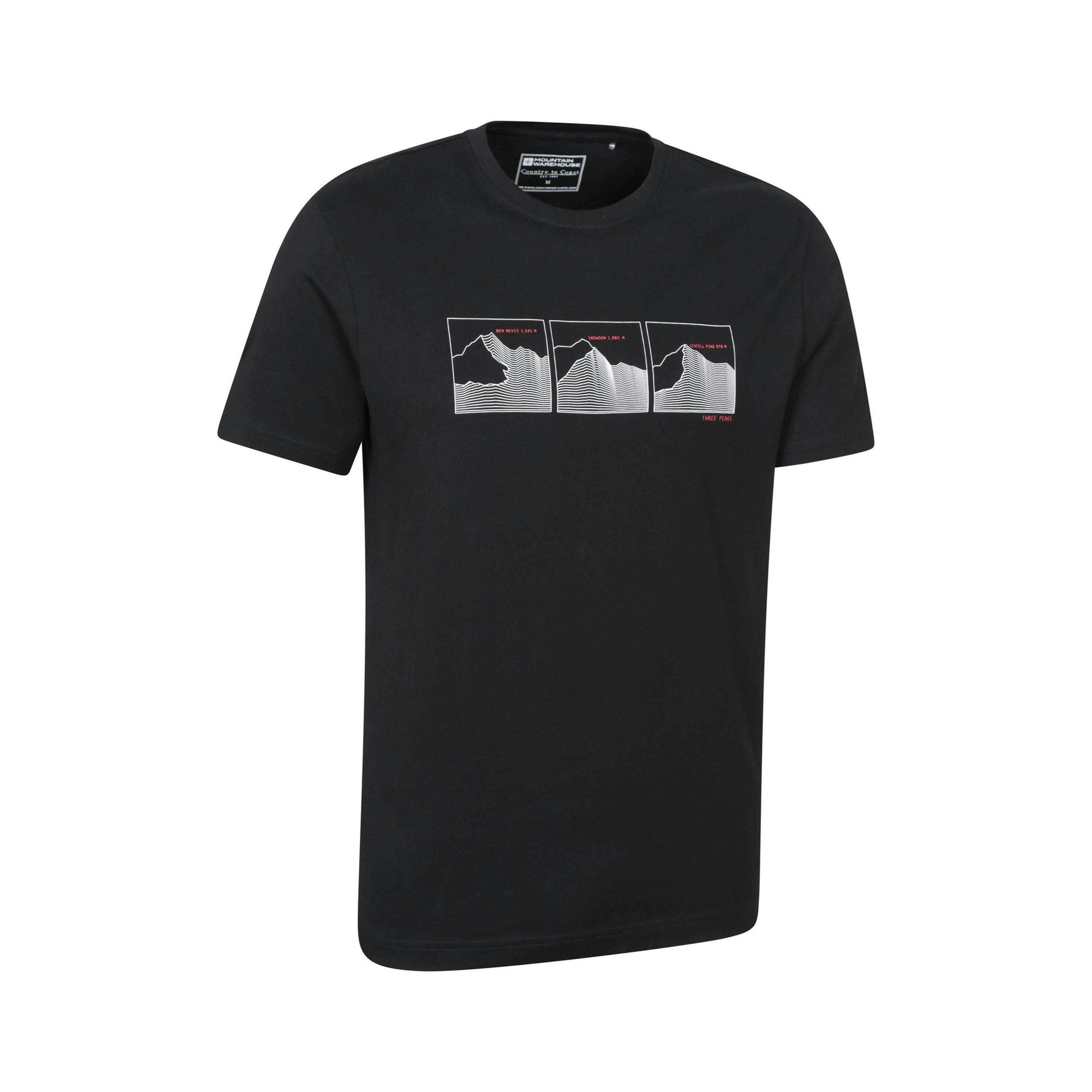 Mountain Warehouse Mens Mountain Peaks T-Shirt , view 4 of 5