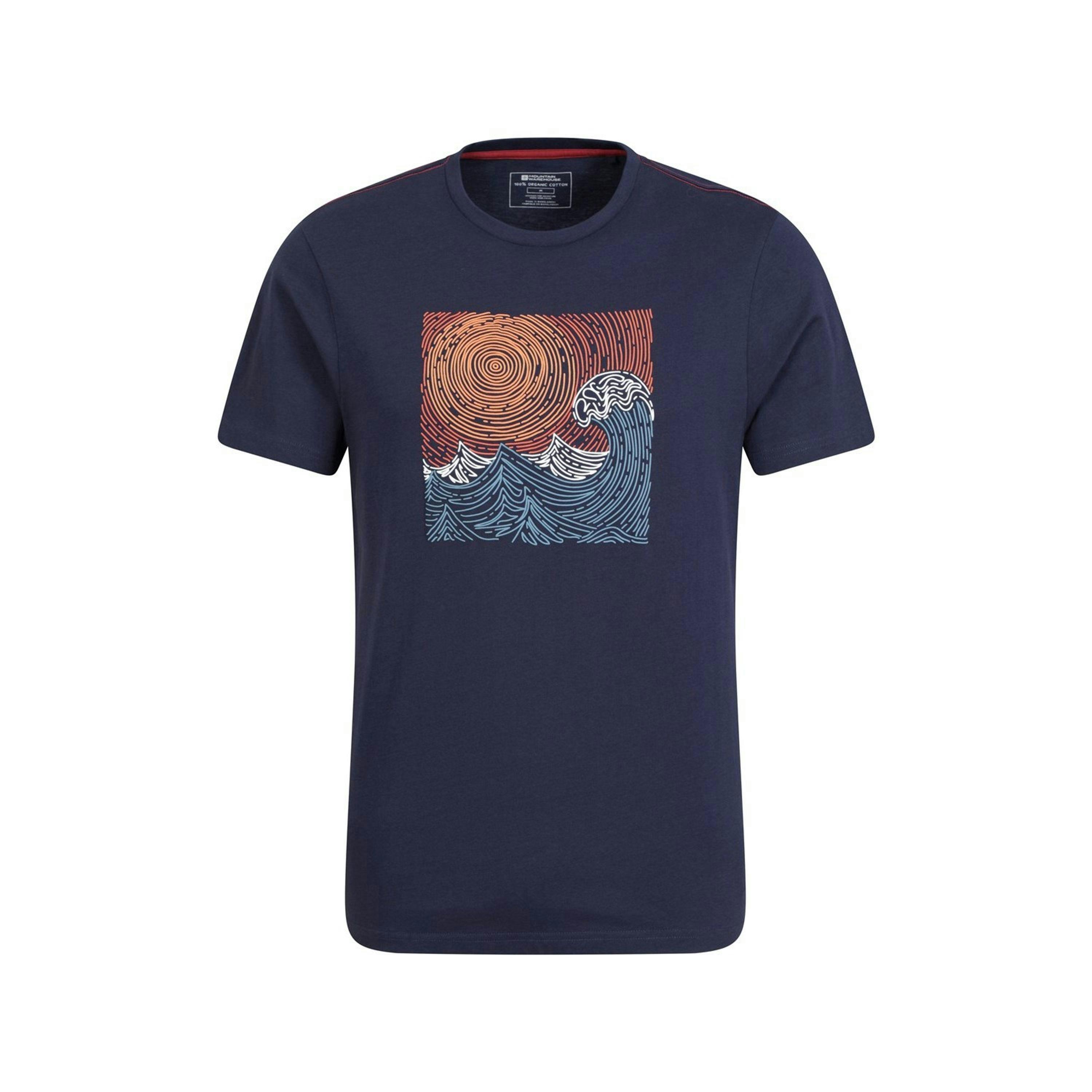 Mountain Warehouse Mens Tidal Wave Organic Cotton T-Shirt , view 1 of 4
