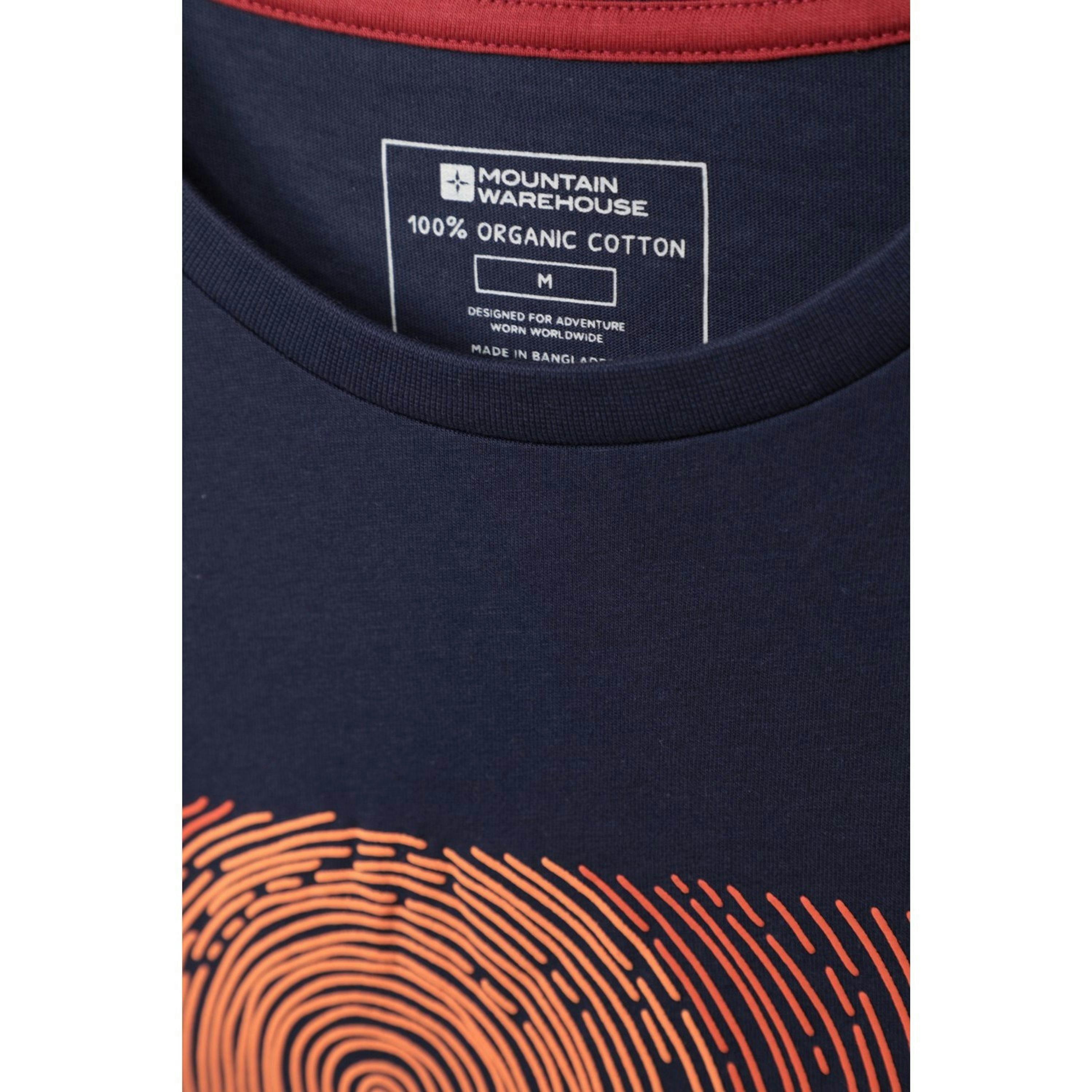 Mountain Warehouse Mens Tidal Wave Organic Cotton T-Shirt , view 2 of 5
