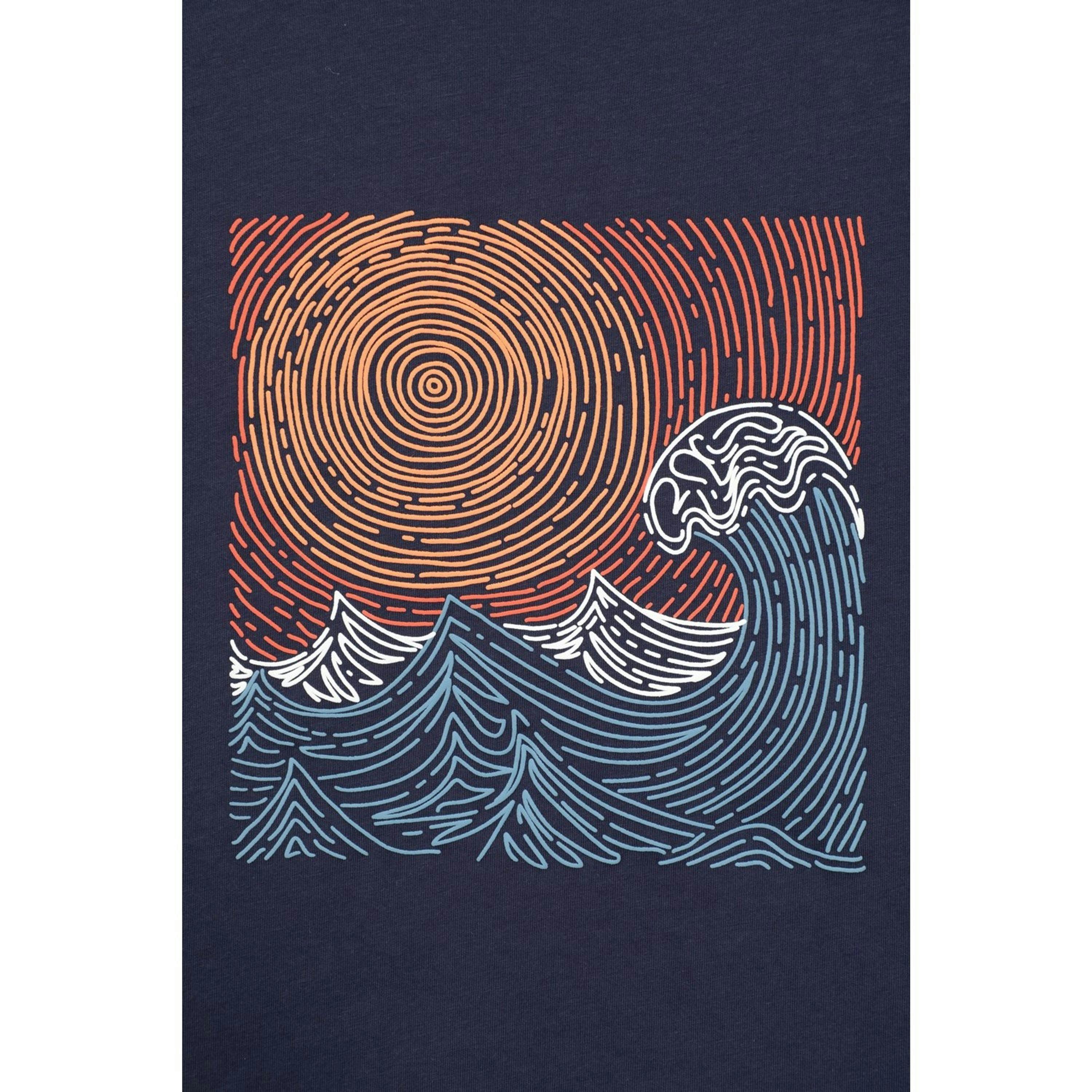 Mountain Warehouse Mens Tidal Wave Organic Cotton T-Shirt , view 3 of 5