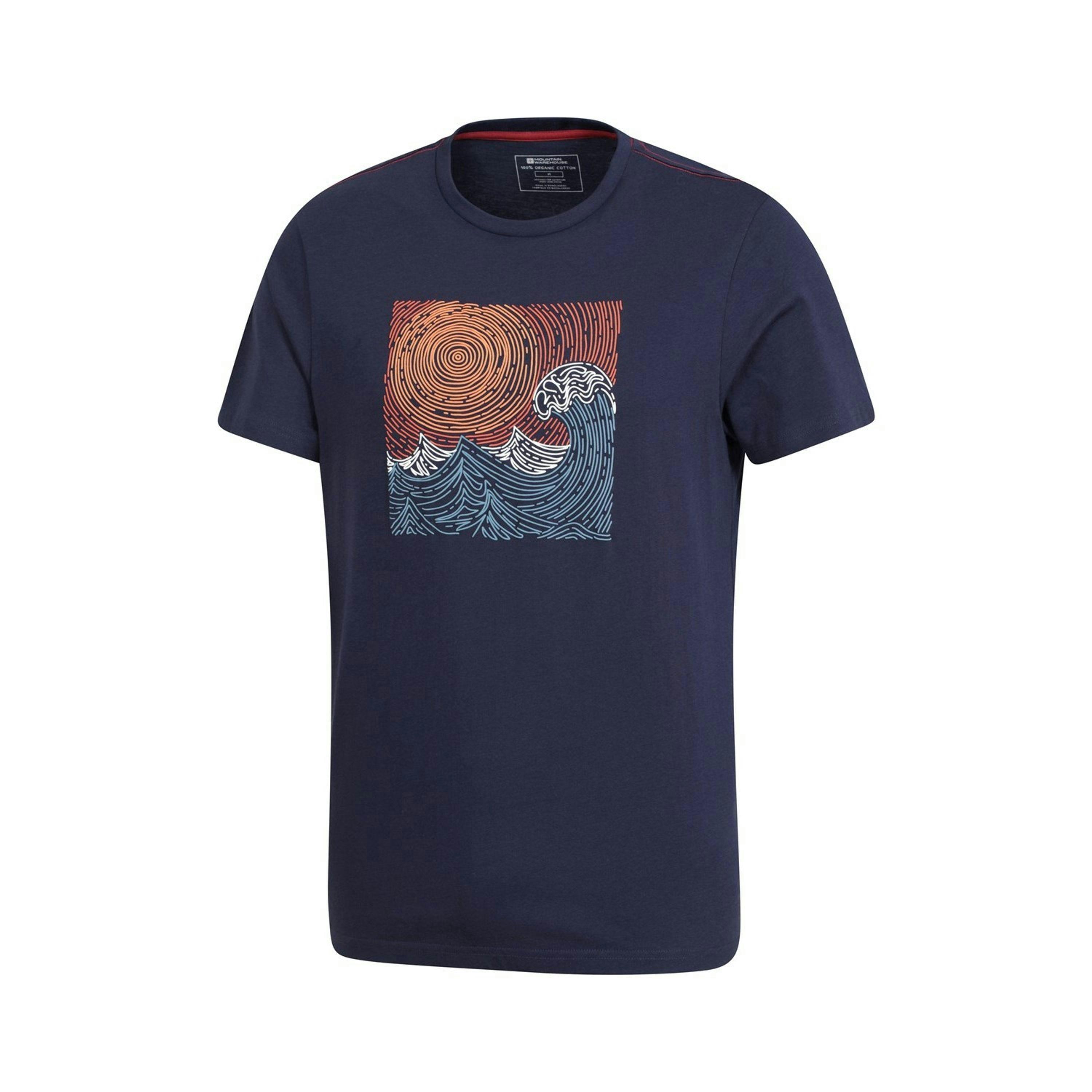 Mountain Warehouse Mens Tidal Wave Organic Cotton T-Shirt , view 4 of 5