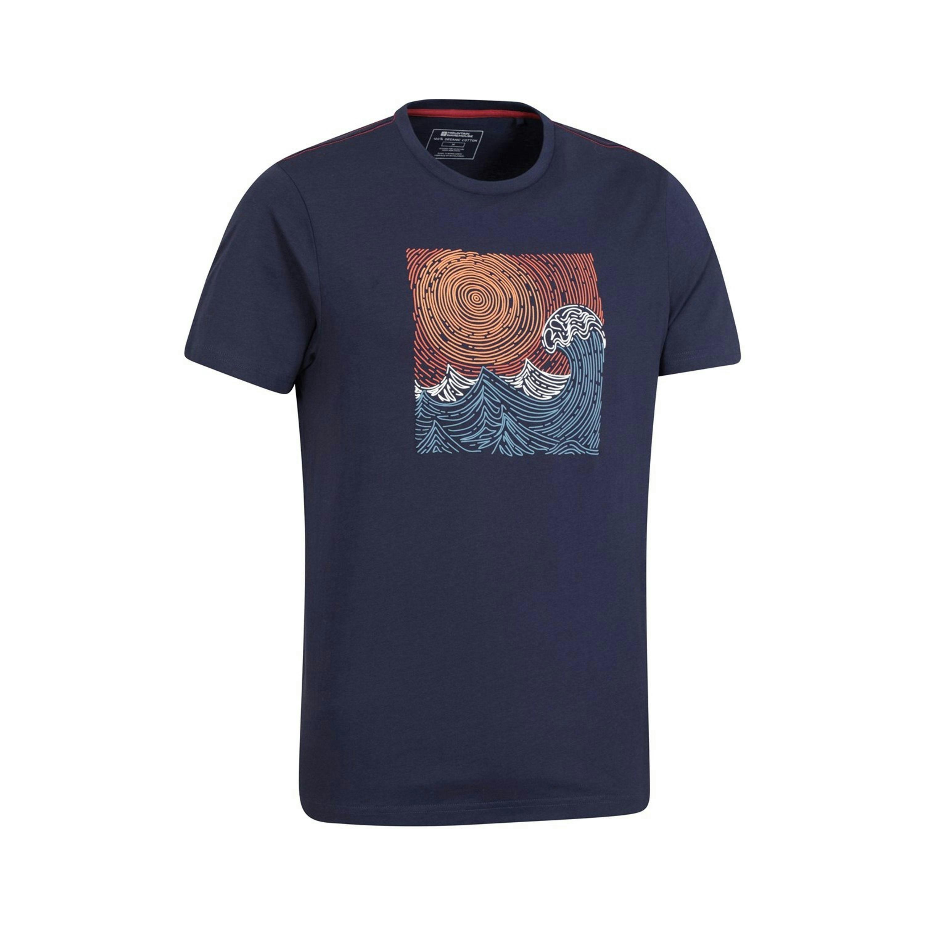 Mountain Warehouse Mens Tidal Wave Organic Cotton T-Shirt , view 5 of 5