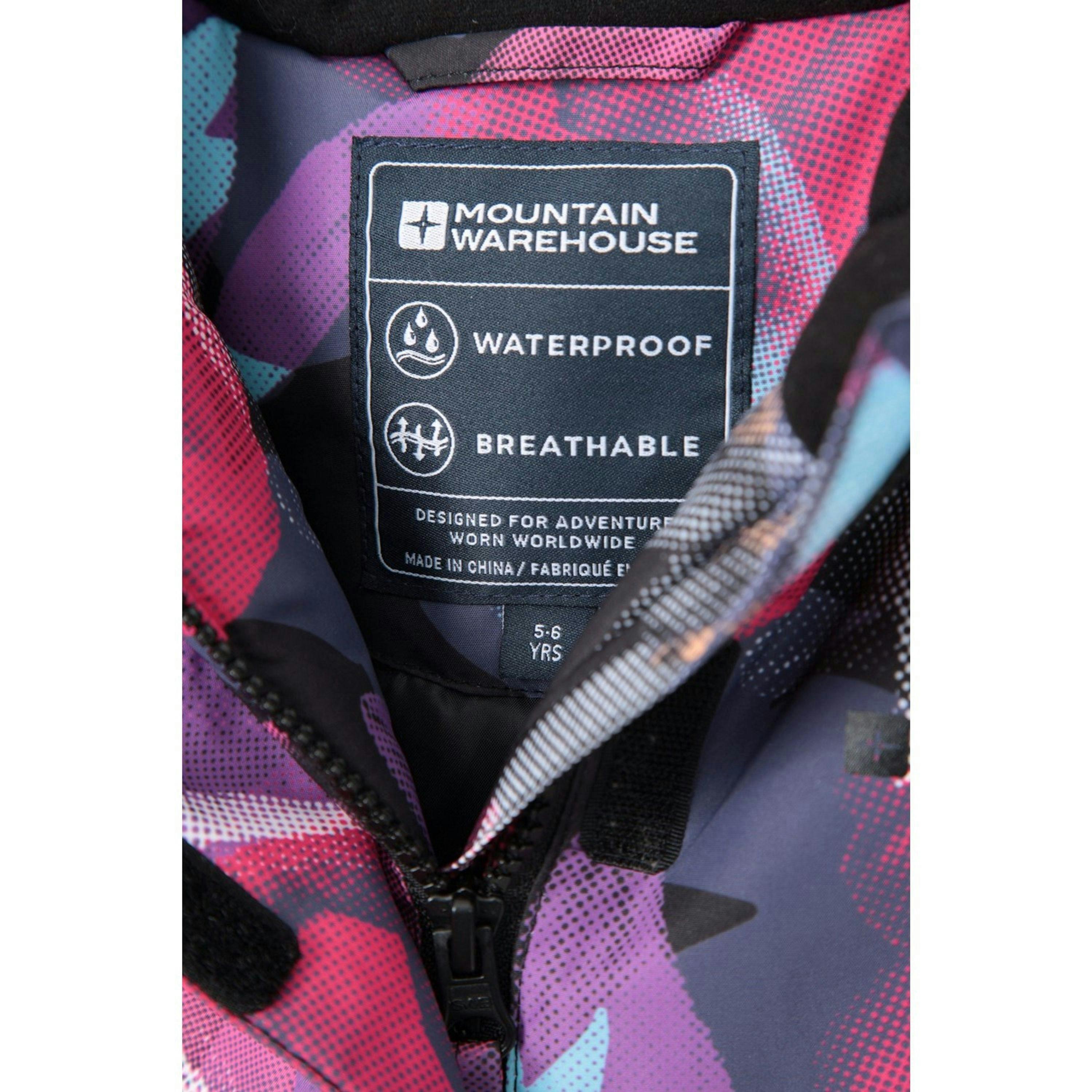 Mountain Warehouse Childrens/Kids Ranger Floral Waterproof Jacket , view 3 of 6