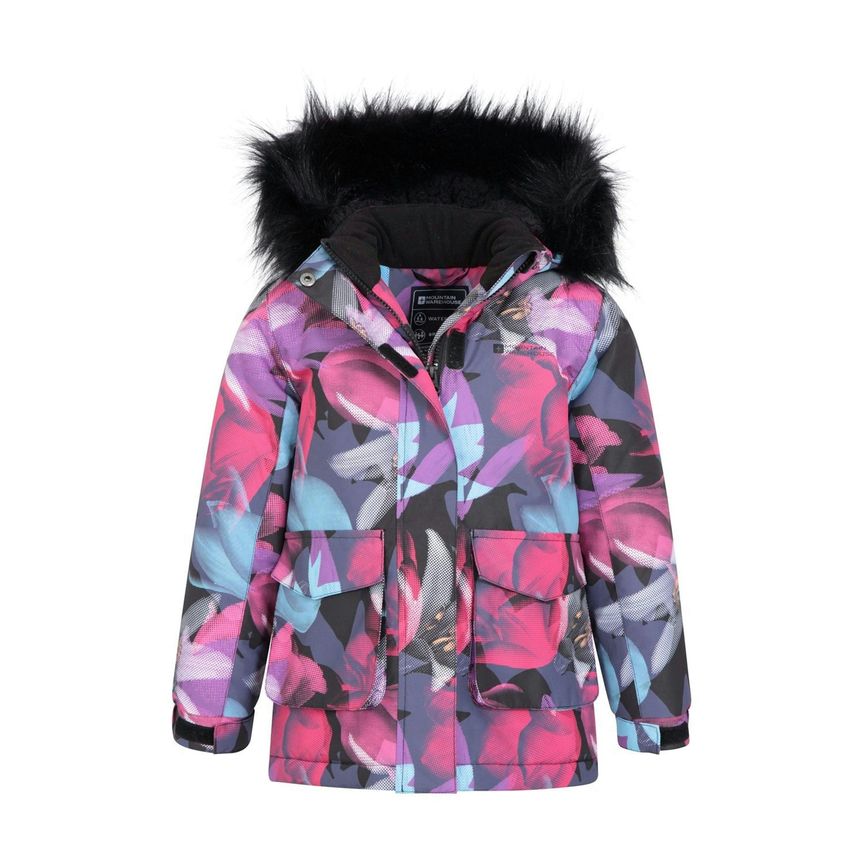 Mountain Warehouse Childrens/Kids Ranger Floral Waterproof Jacket , view 4 of 6