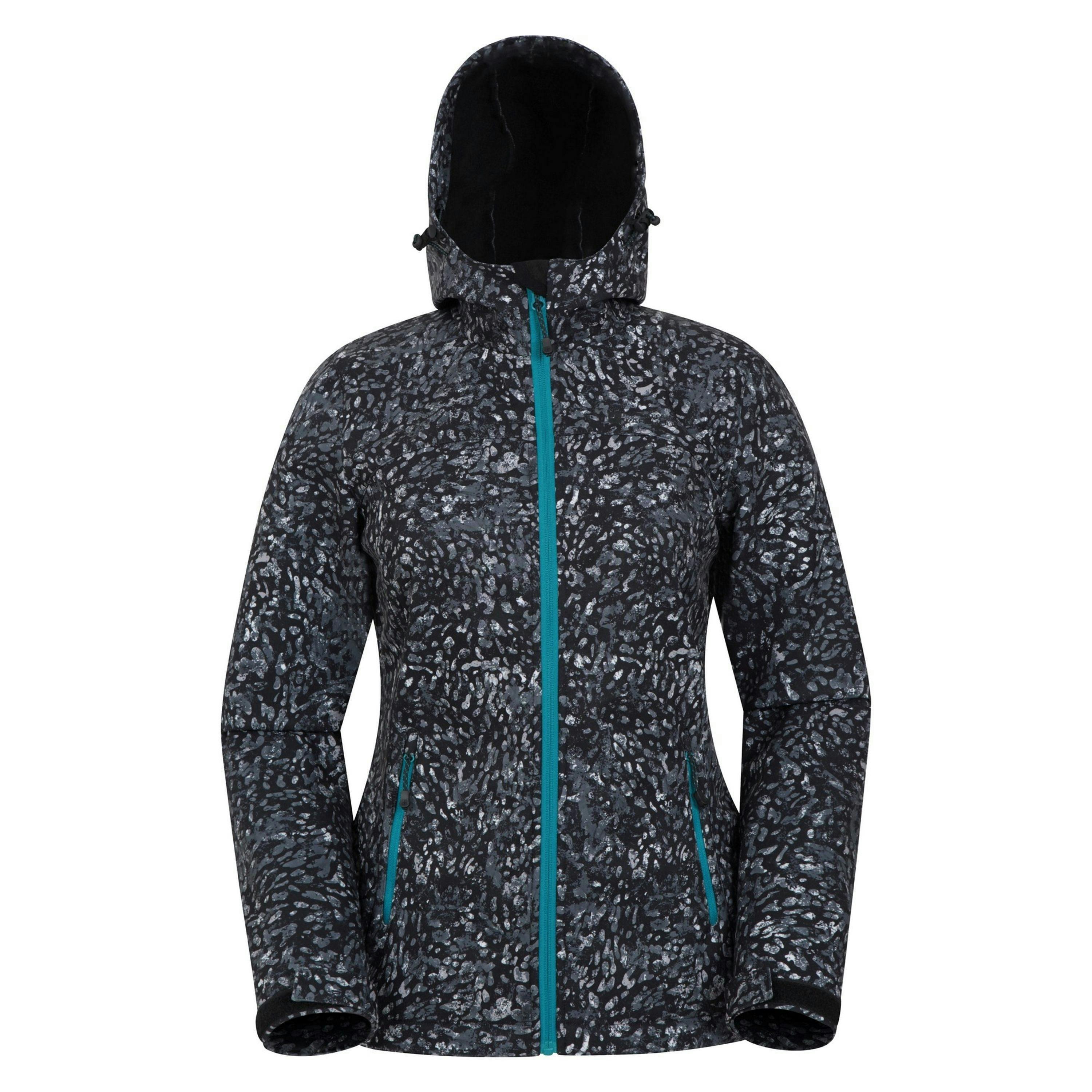 Mountain Warehouse Womens/Ladies Exodus Animal Print Water Resistant Soft Shell Jacket , view 1 of 5