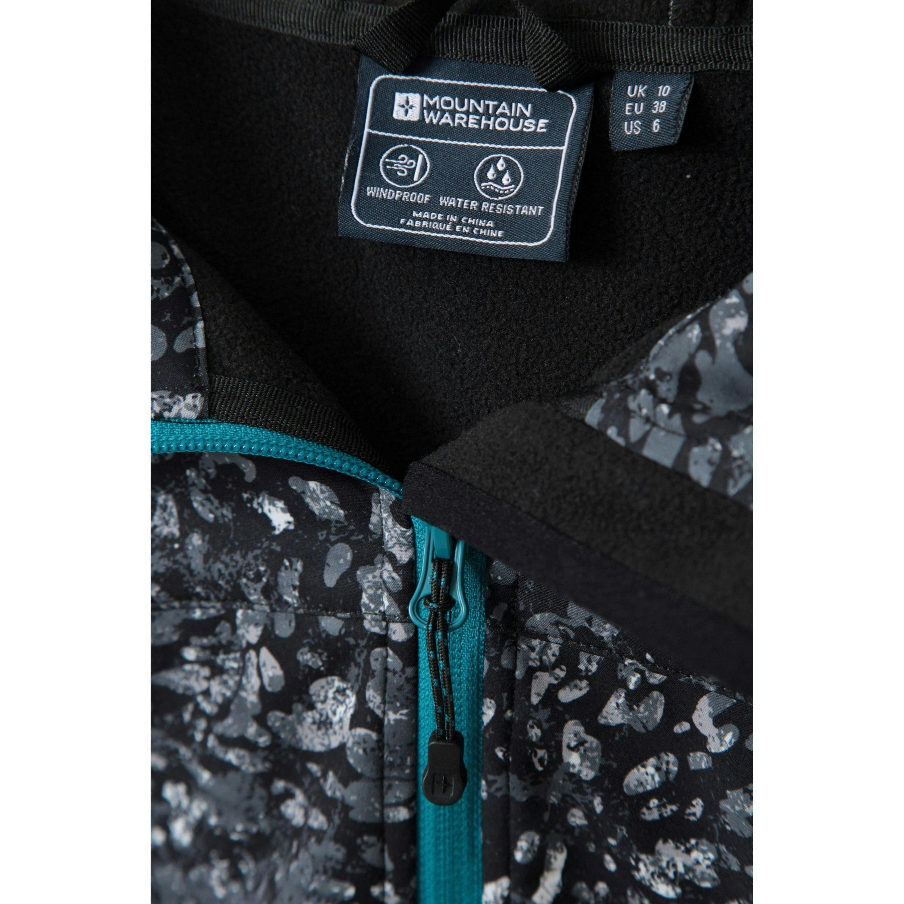 Mountain Warehouse Womens/Ladies Exodus Animal Print Water Resistant Soft Shell Jacket , view 3 of 6