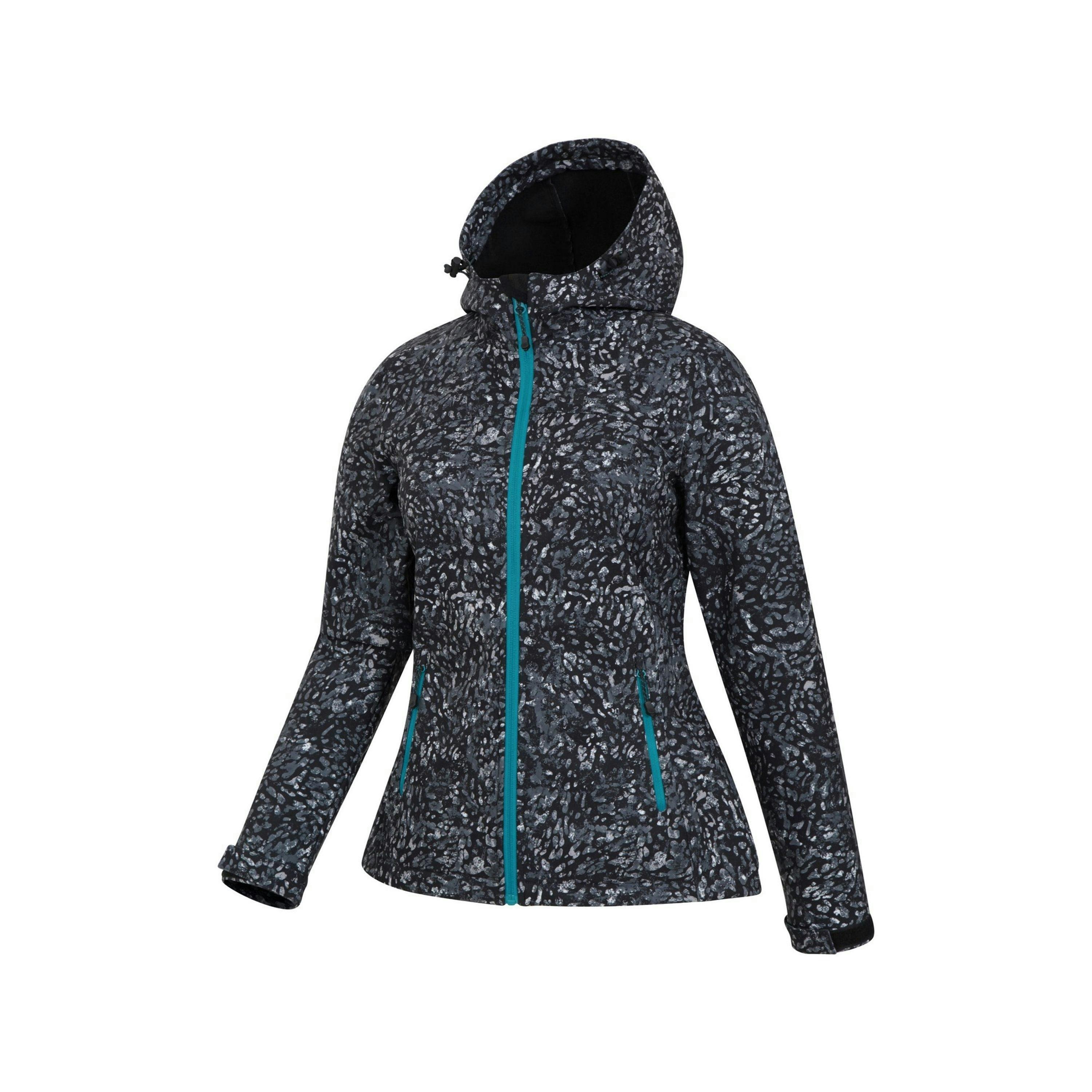 Mountain Warehouse Womens/Ladies Exodus Animal Print Water Resistant Soft Shell Jacket , view 5 of 6