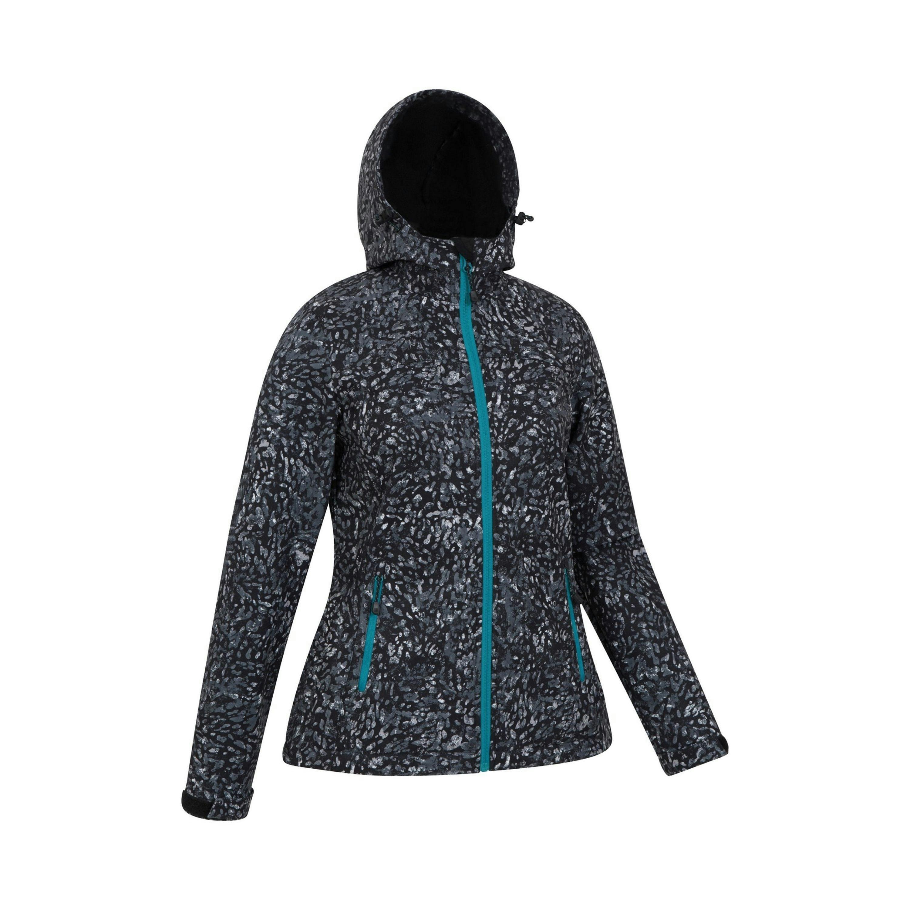 Mountain Warehouse Womens/Ladies Exodus Animal Print Water Resistant Soft Shell Jacket , view 6 of 6