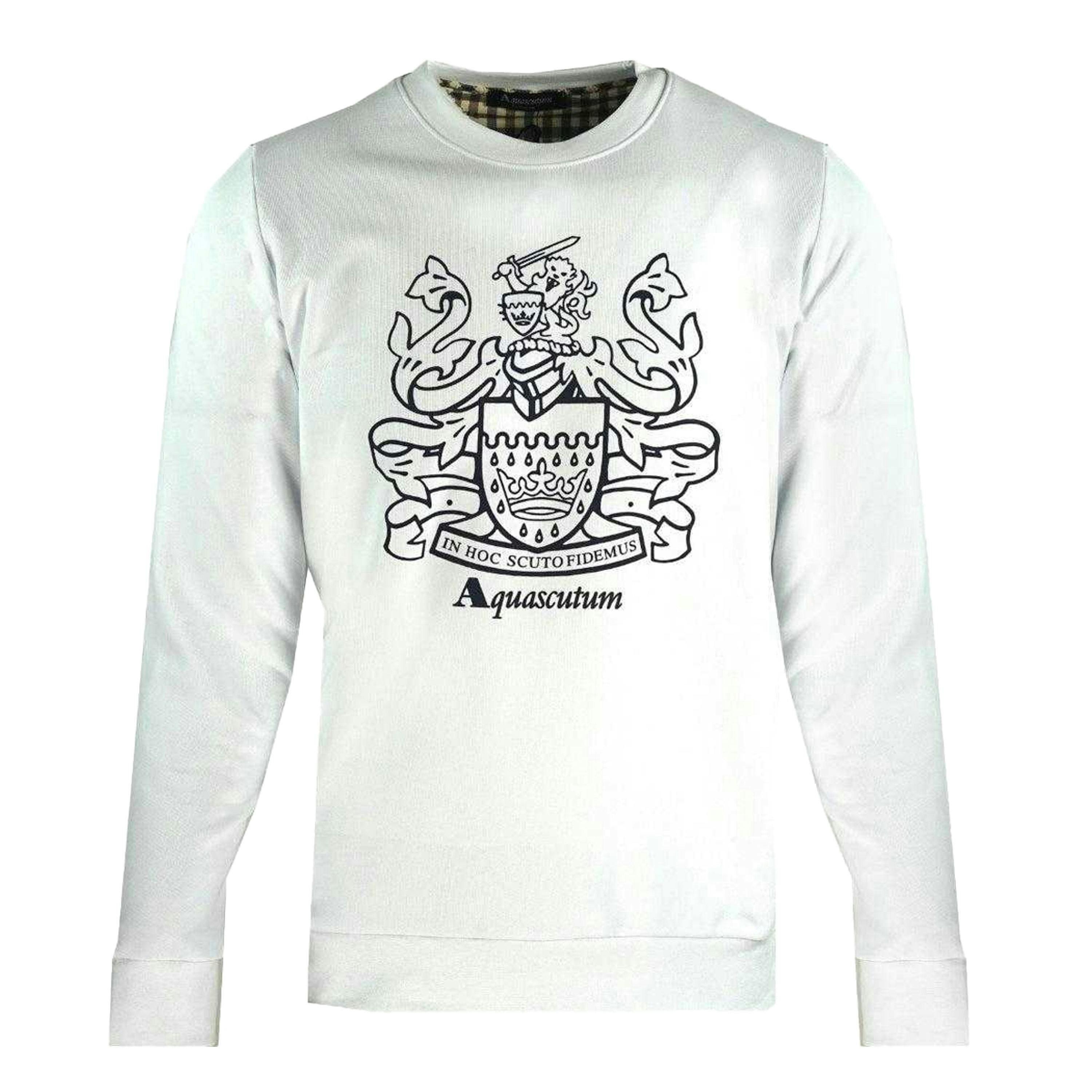 Aquascutum Mens Crest Crew Neck Sweatshirt , view 1 of 1