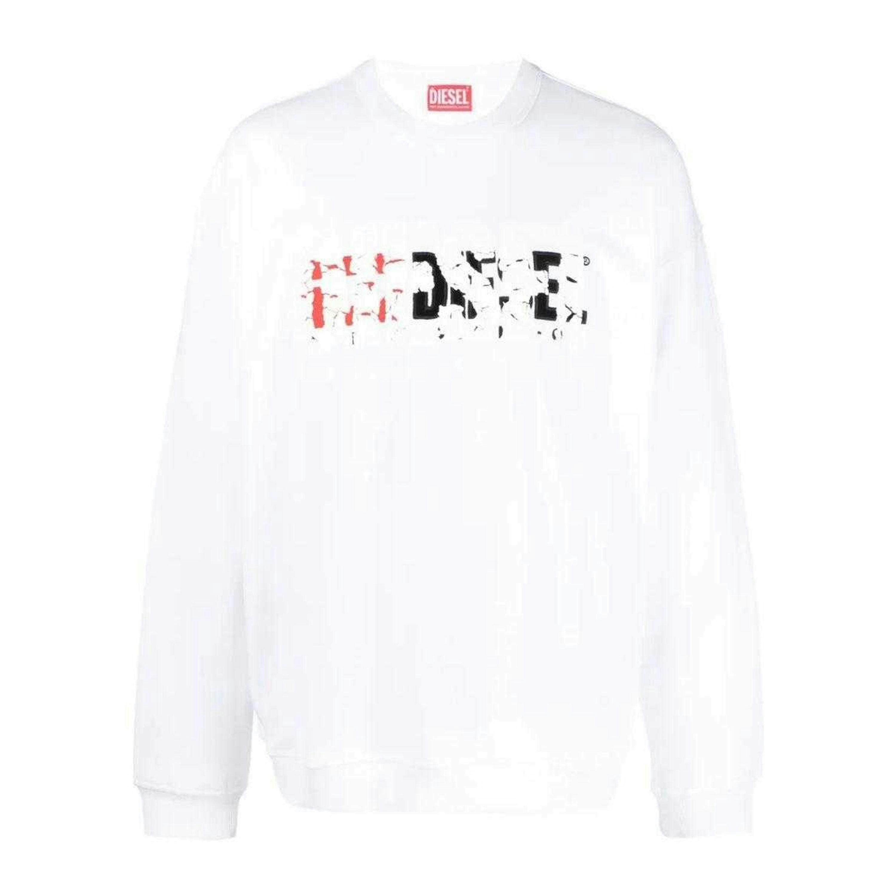 Diesel Mens Double Destroyed Logo Sweatshirt , view 1 of 3