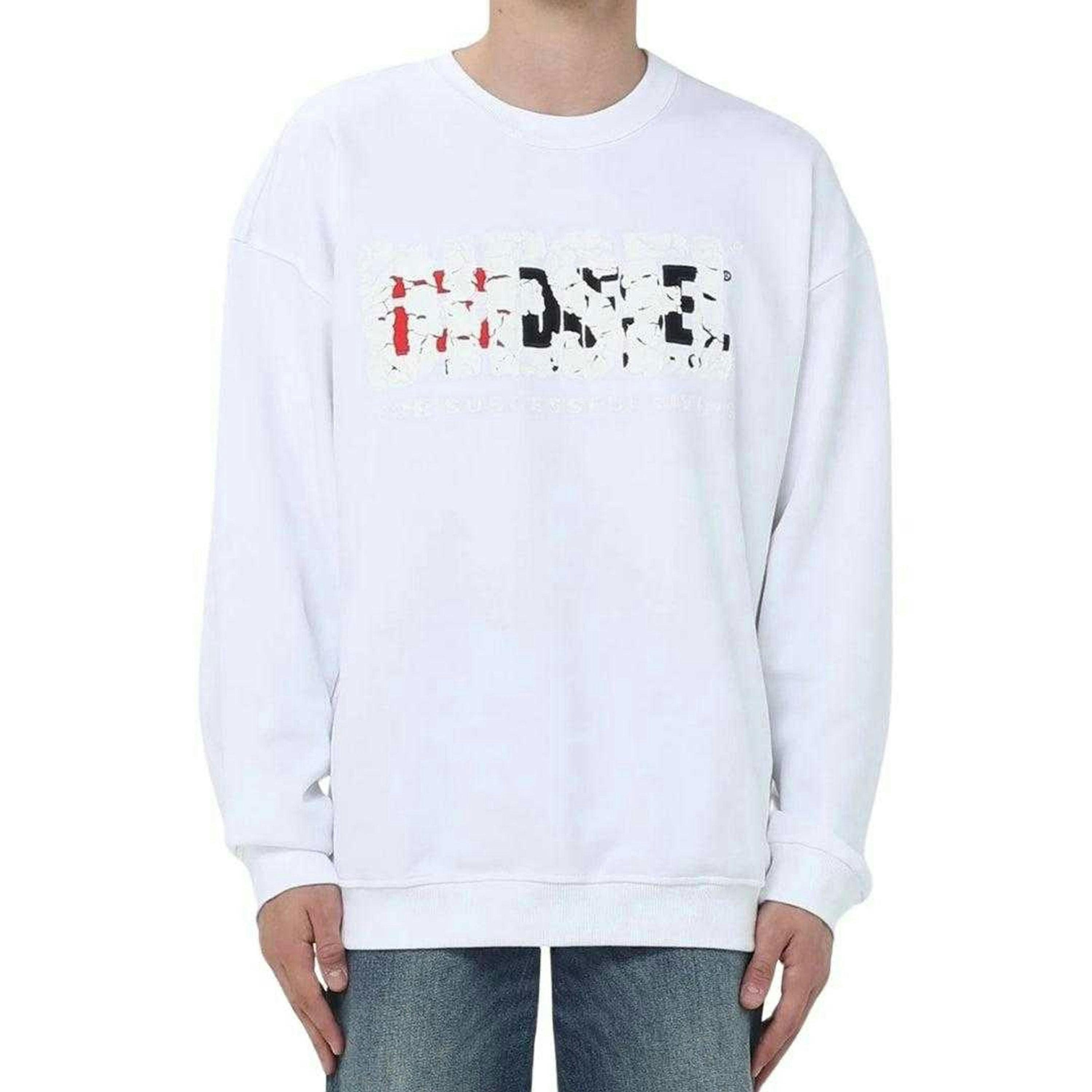 Diesel Mens Double Destroyed Logo Sweatshirt , view 3 of 4