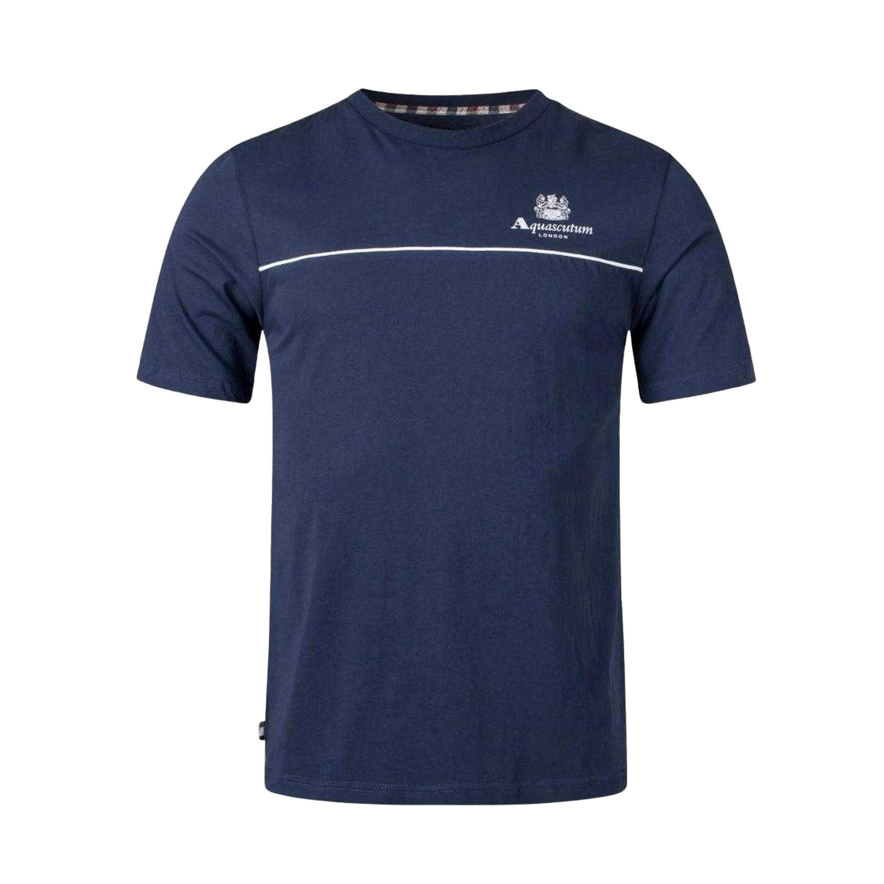 Aquascutum Mens Active Piping Detail T-Shirt , view 1 of 1